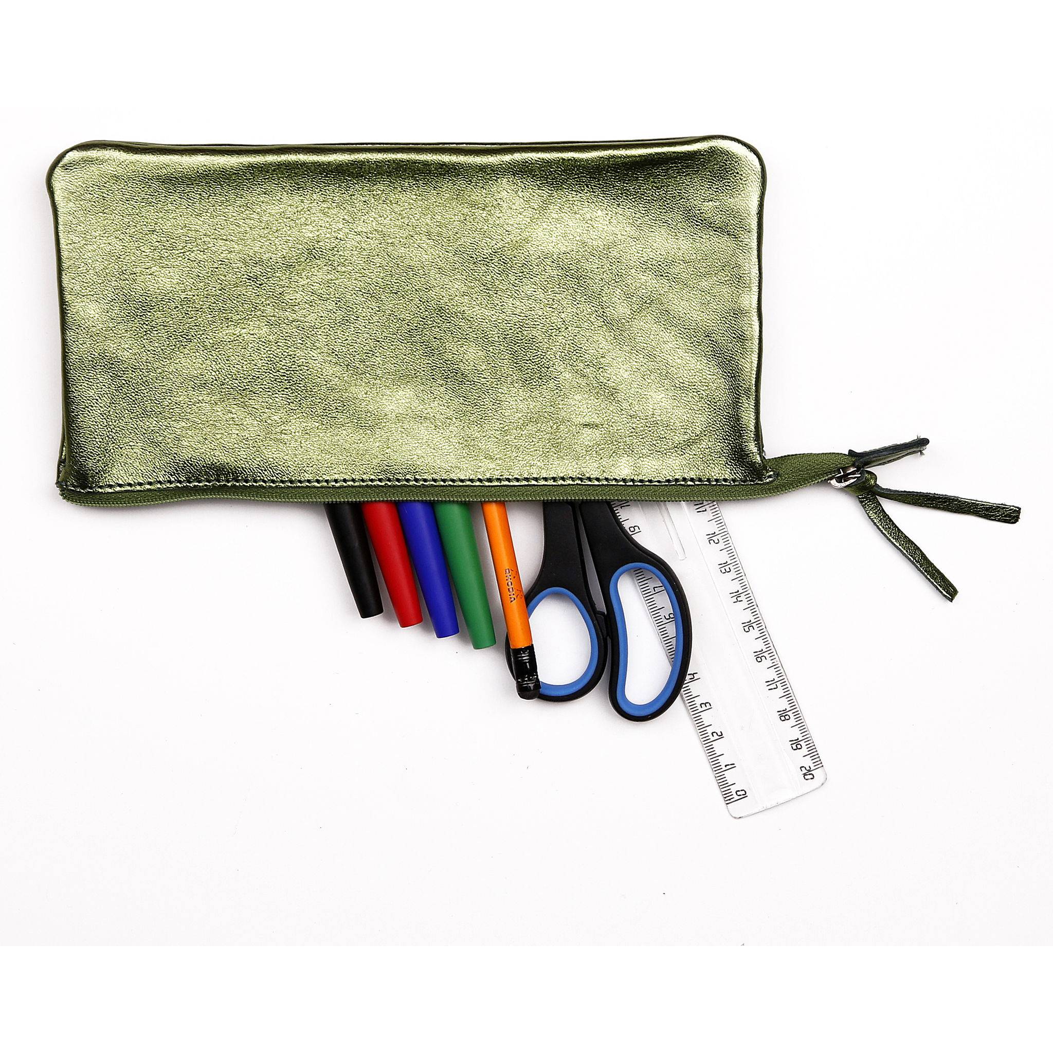 Clairefontaine 4x Große, flache Tasche 22x11cm Grün 400023C