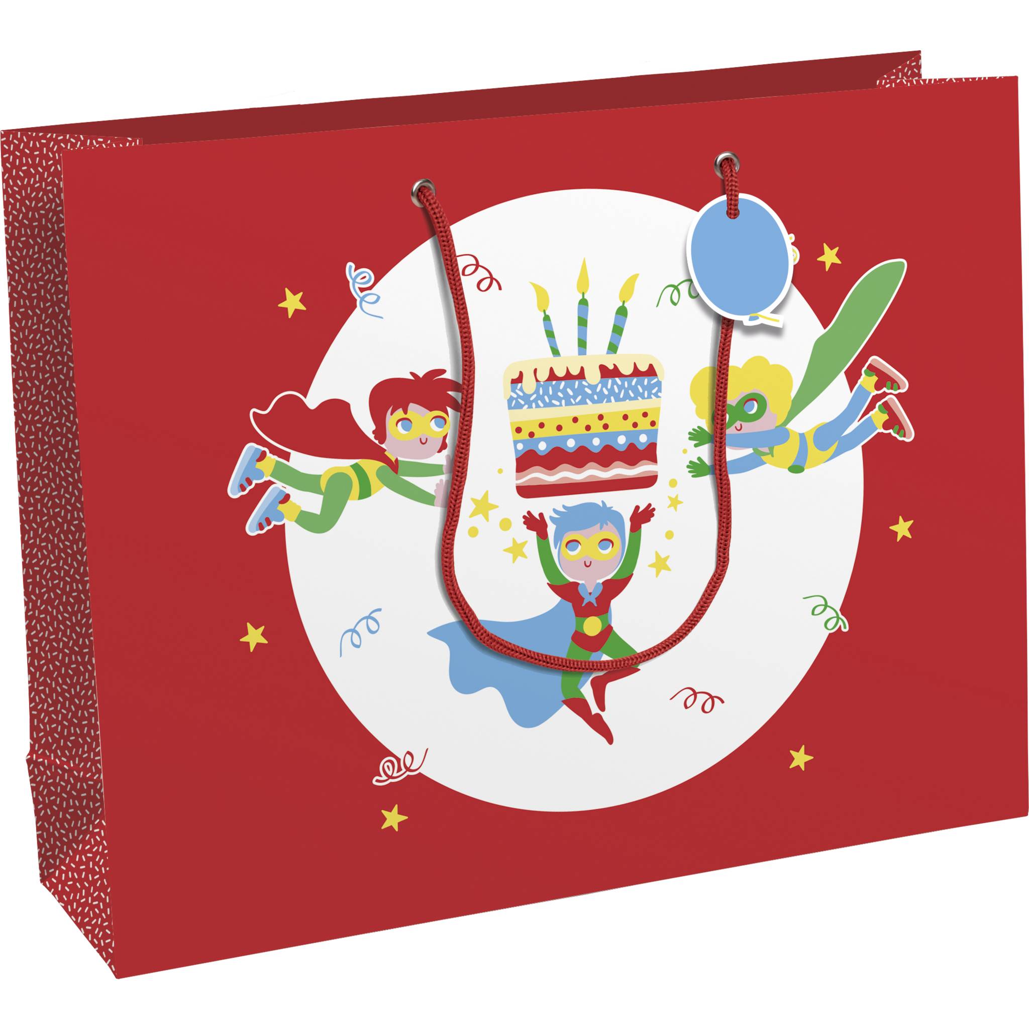 Clairefontaine 6x Geschenktasche Shopping 37x11,8x27,5 cm, Power Rot 32406-6C