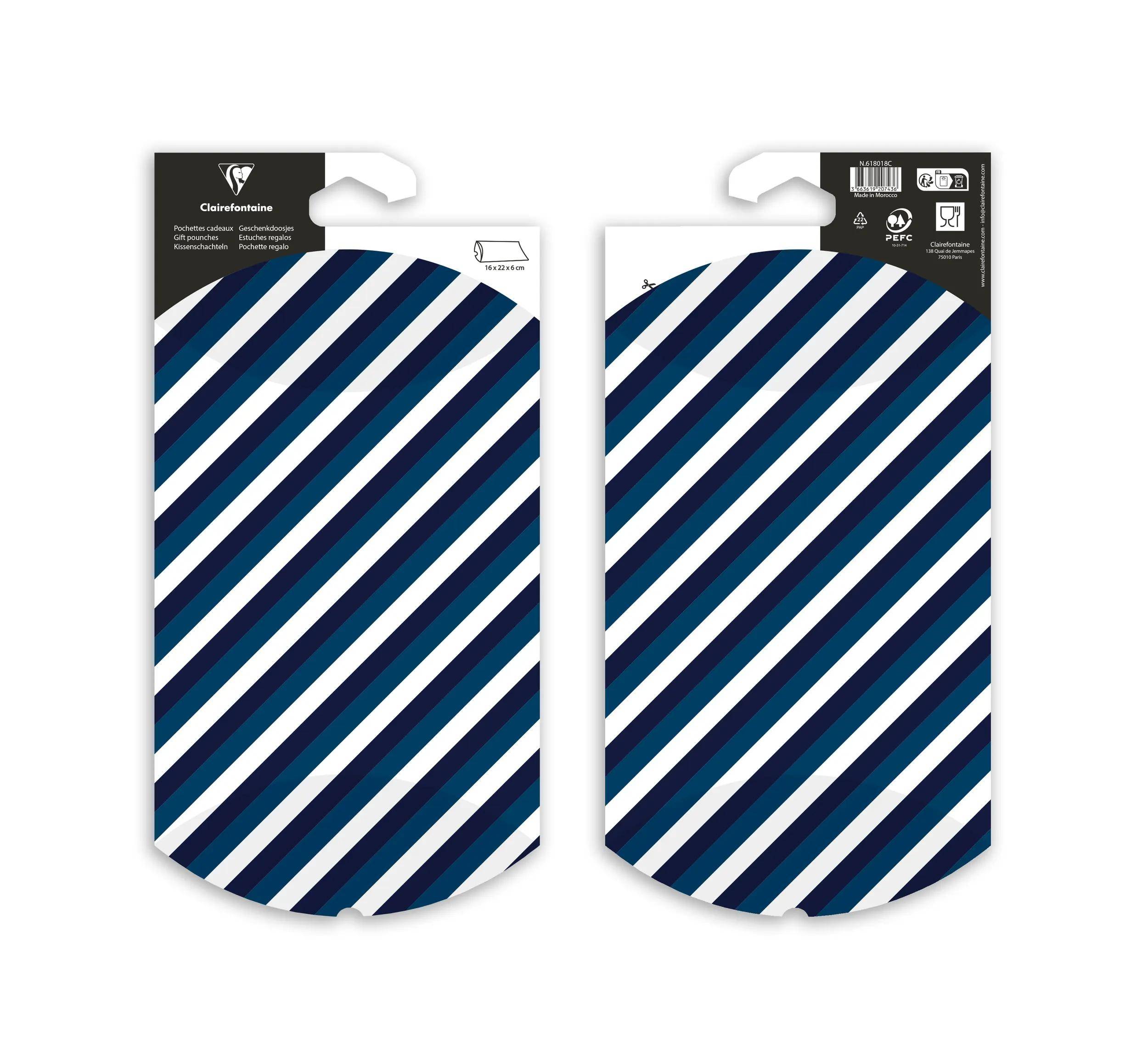 Clairefontaine 6x Geschenketui, 16x22cm, Blue Line - Blau 618018C