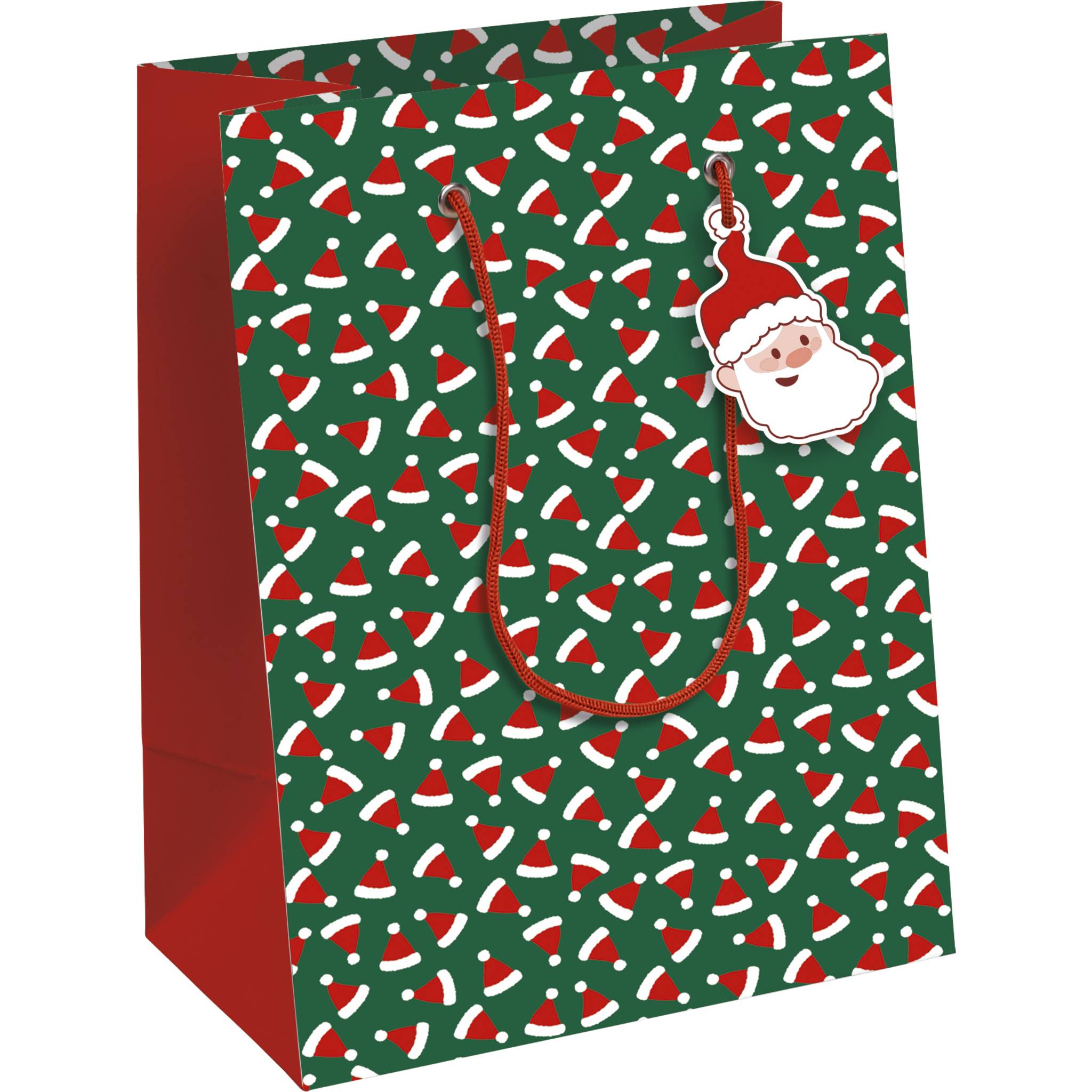 Clairefontaine 6x Weihnachtsmann Geschenktasche 21,5x10,2x25,3cm Grün X-32793-3C