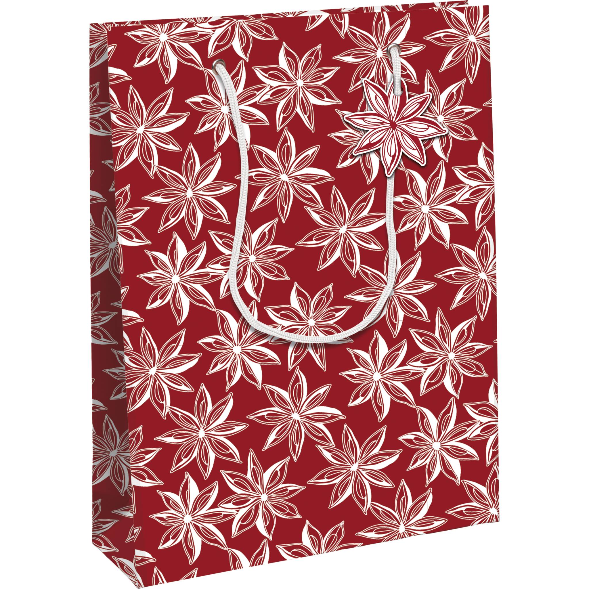 Clairefontaine 6x Zitrusfrüchte, Geschenktasche 26,5x14x33cm Rot X-32781-2C