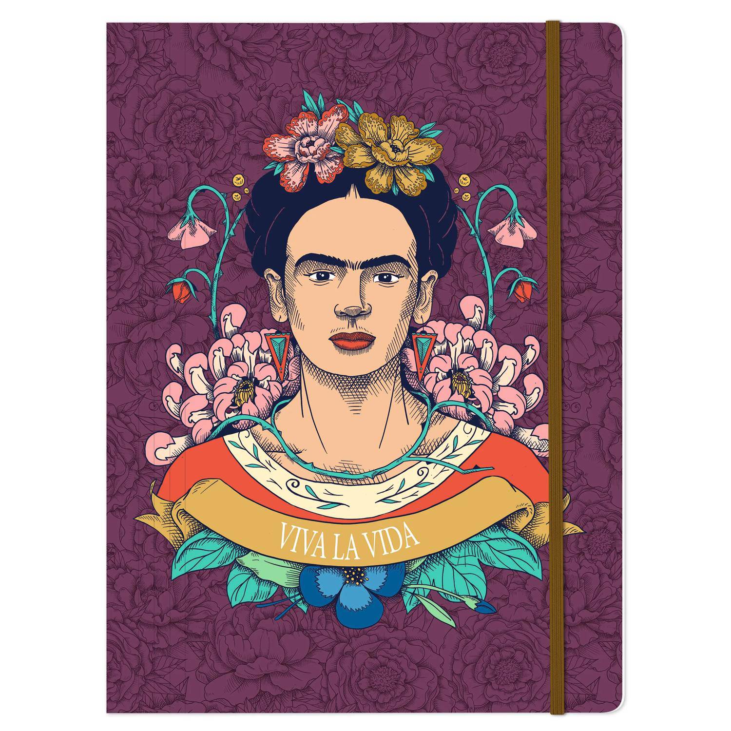 Clairefontaine 4x Frida Kahlo, Sammelmappe Gummizugverschluss 24x32cm 116222C