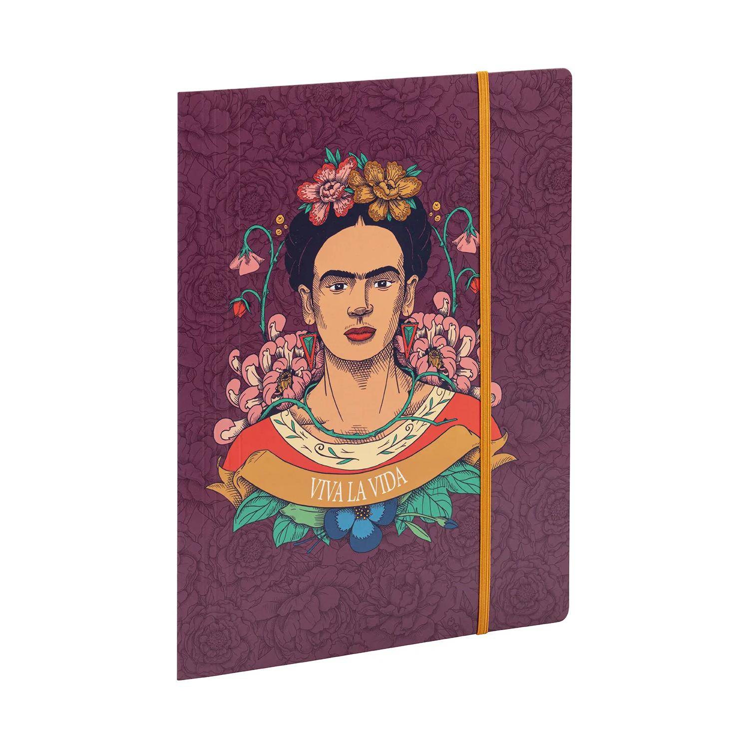Clairefontaine 4x Frida Kahlo, Sammelmappe Gummizugverschluss 24x32cm 116222C