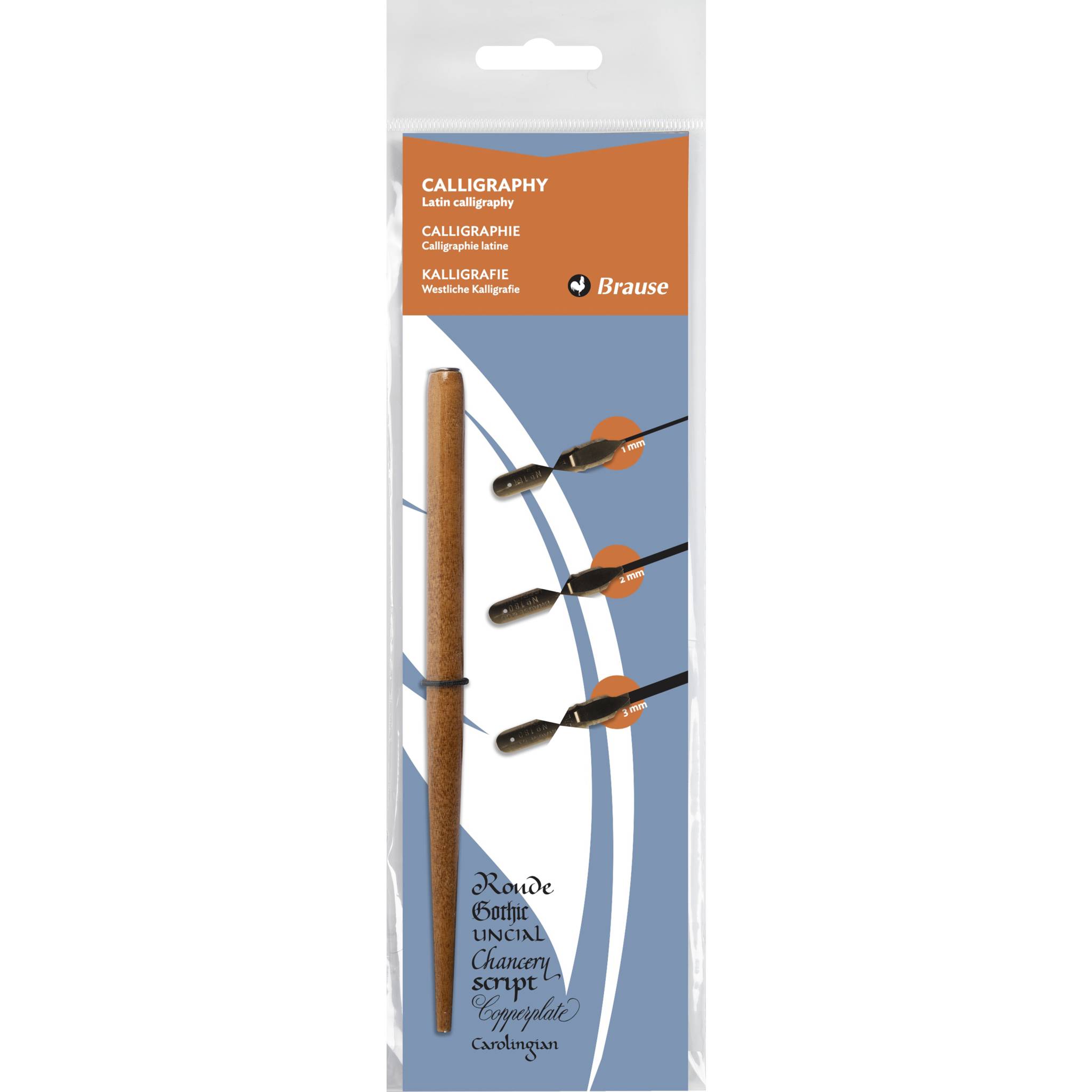 Brause 5x Set mit Federhalter + 3 Kalligrafiefedern 16005B