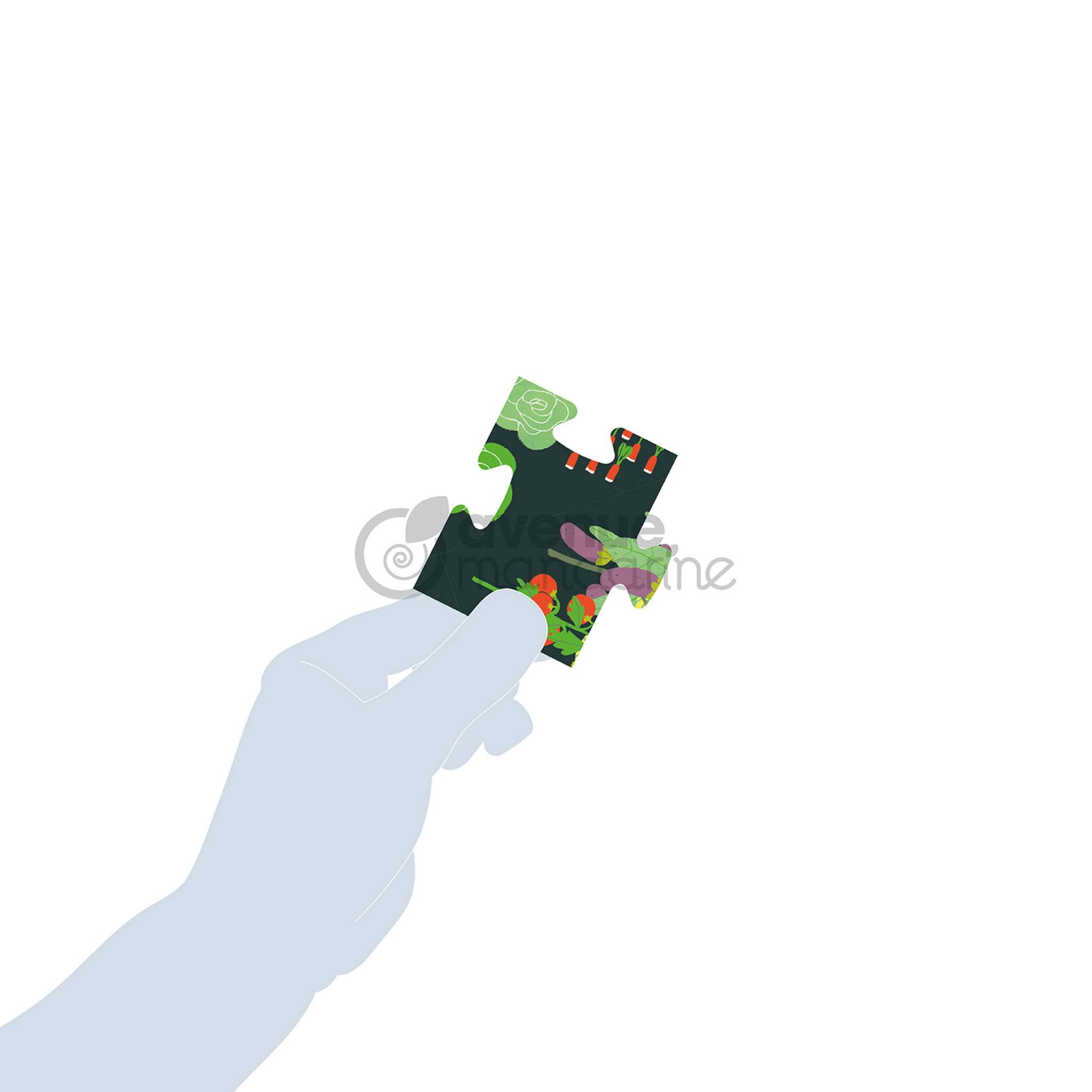 Avenue Mandarine 2x Lernpuzzle, Die Jahreszeiten - Mehrfarbig PU007O