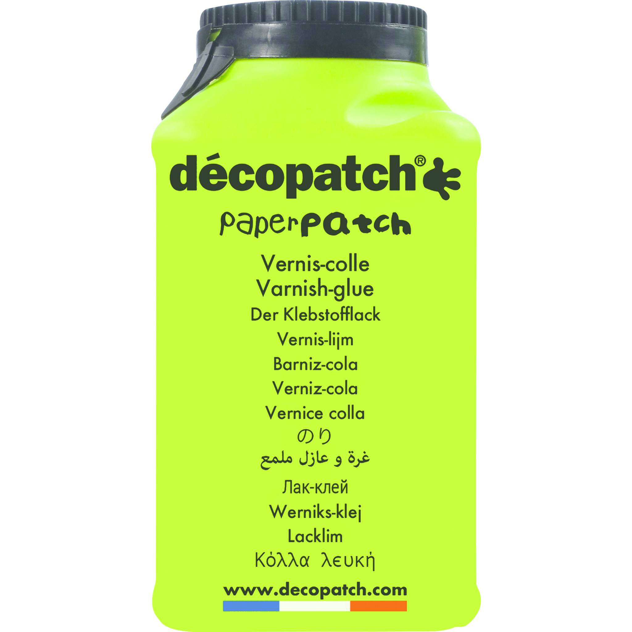Décopatch 24x Klebstofflack PaperPatch 300ml mehrsprachig - Grün PP300AO