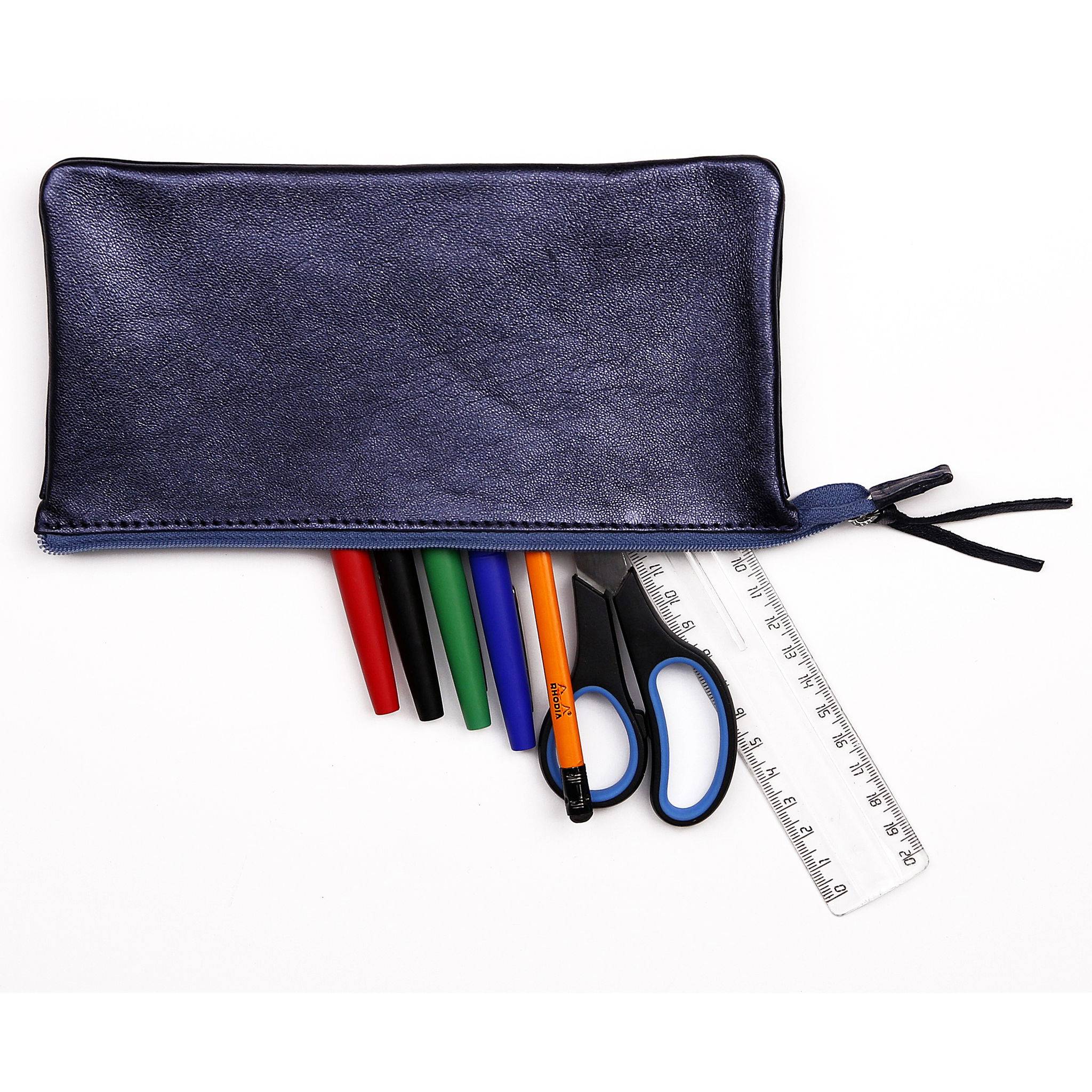 Clairefontaine 4x Große, flache Tasche 22x11cm Petroleum 400019C