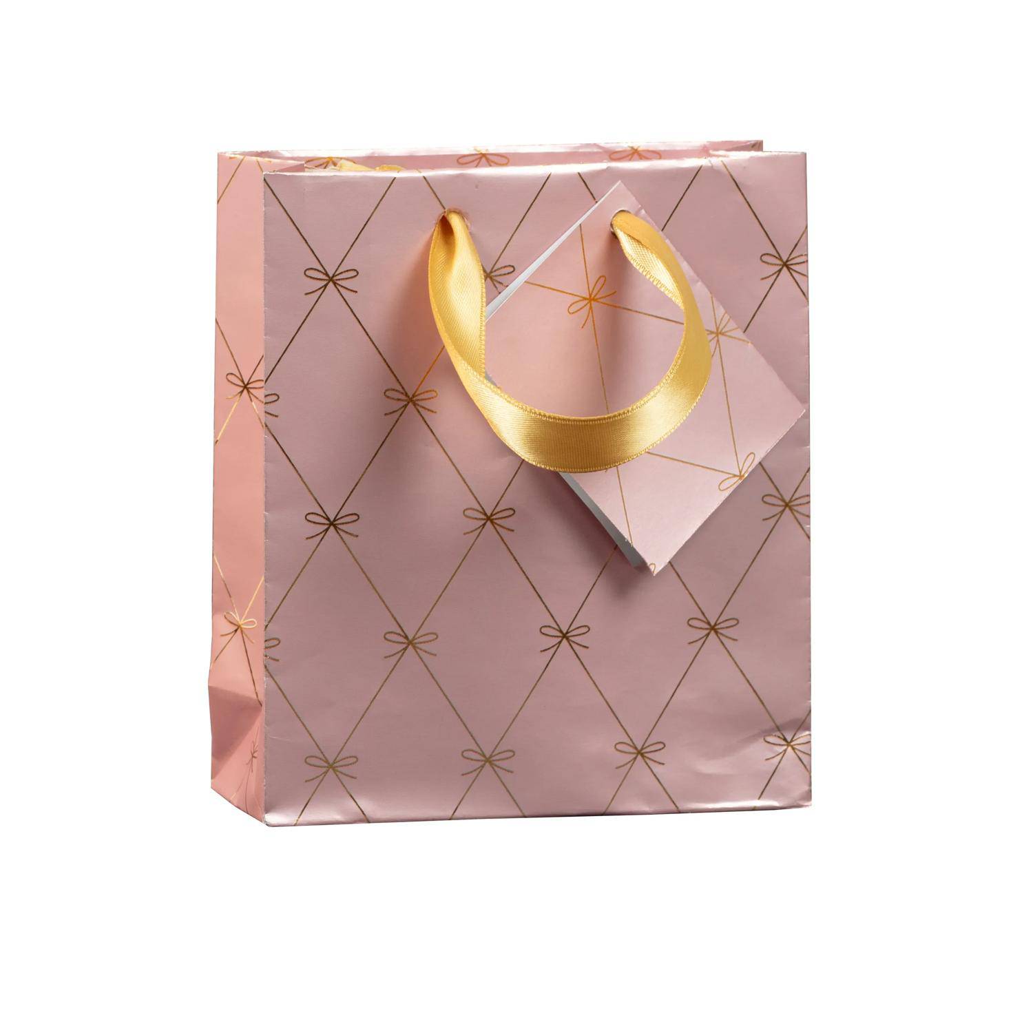 Clairefontaine 5x Kleine Geschenktasche, Primerose, 12x4,5x13,5 cm Rosa 212908C