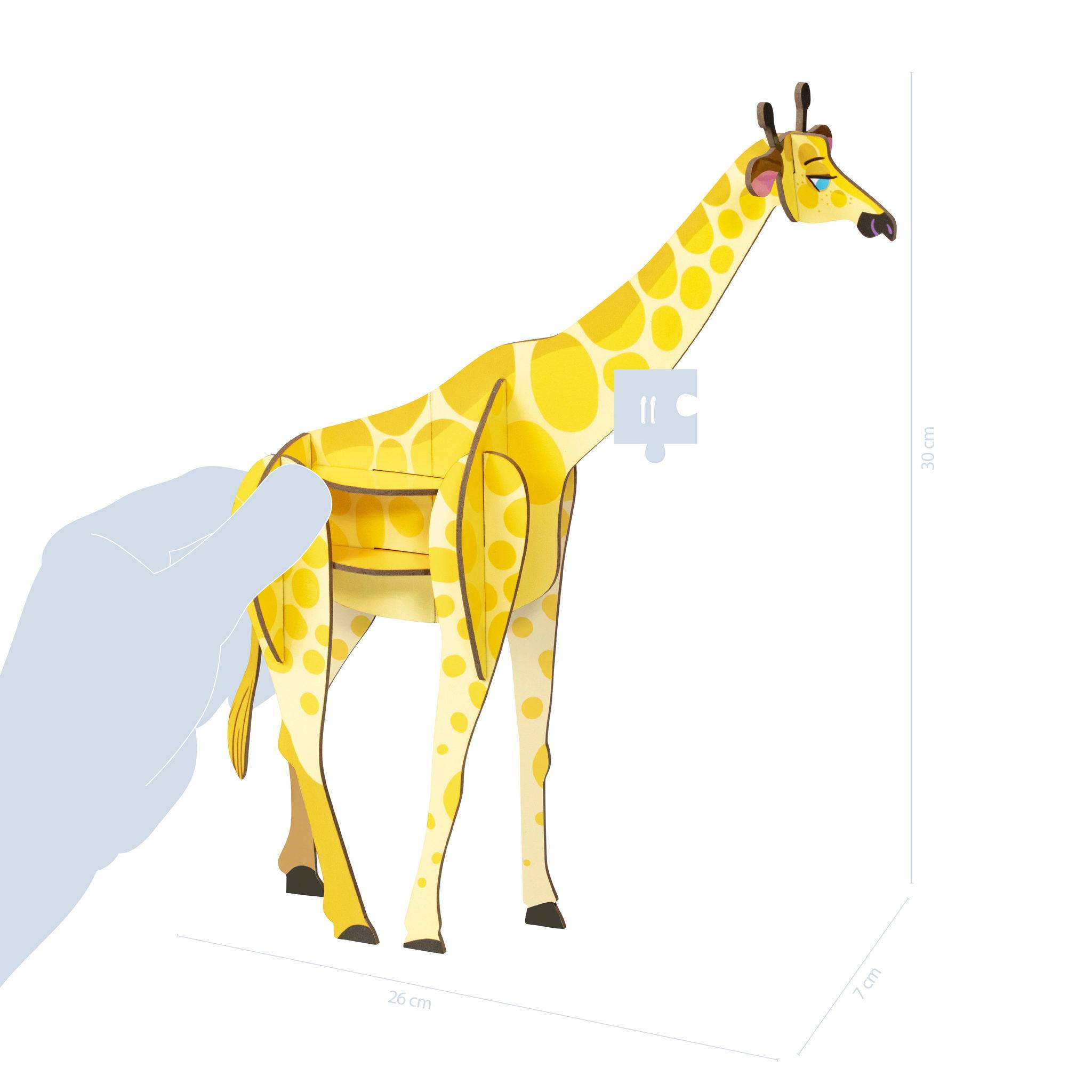 Avenue Mandarine 3x Crea 3D, Giraffe - Blau PU036C