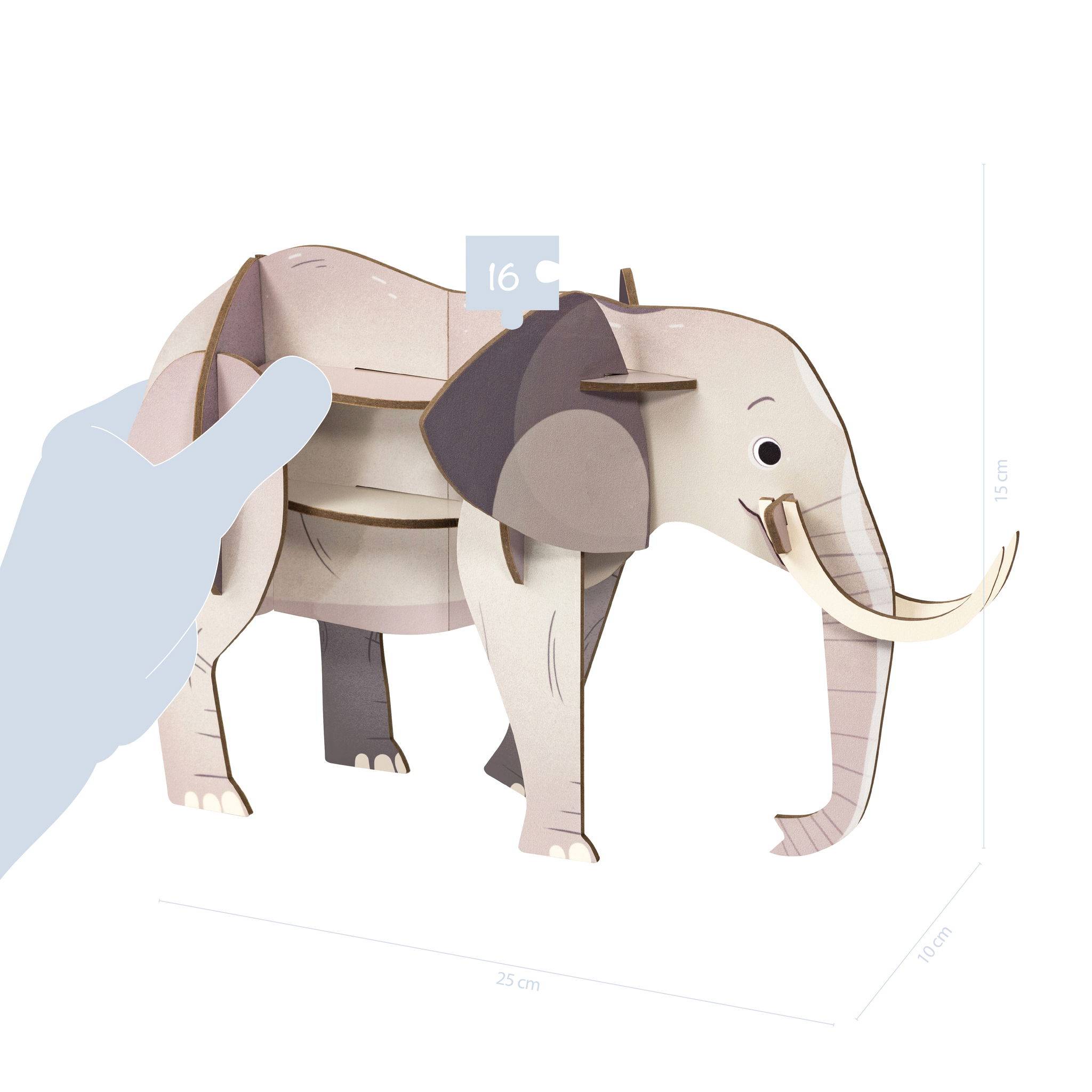 Avenue Mandarine 3x Crea 3D, Elefant - Grün PU037C