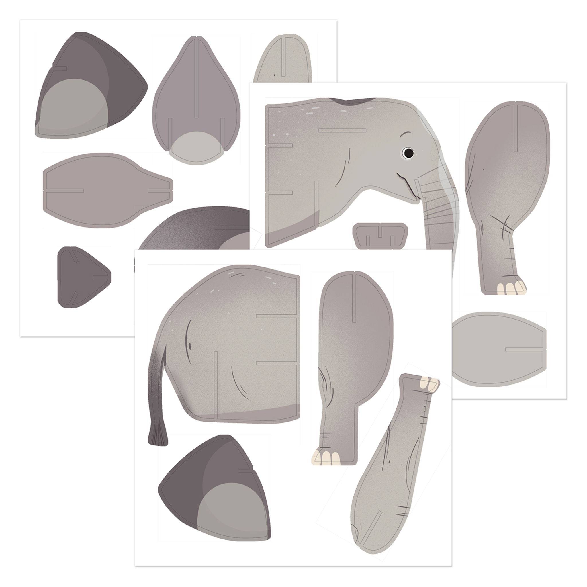 Avenue Mandarine 3x Crea 3D, Elefant - Grün PU037C