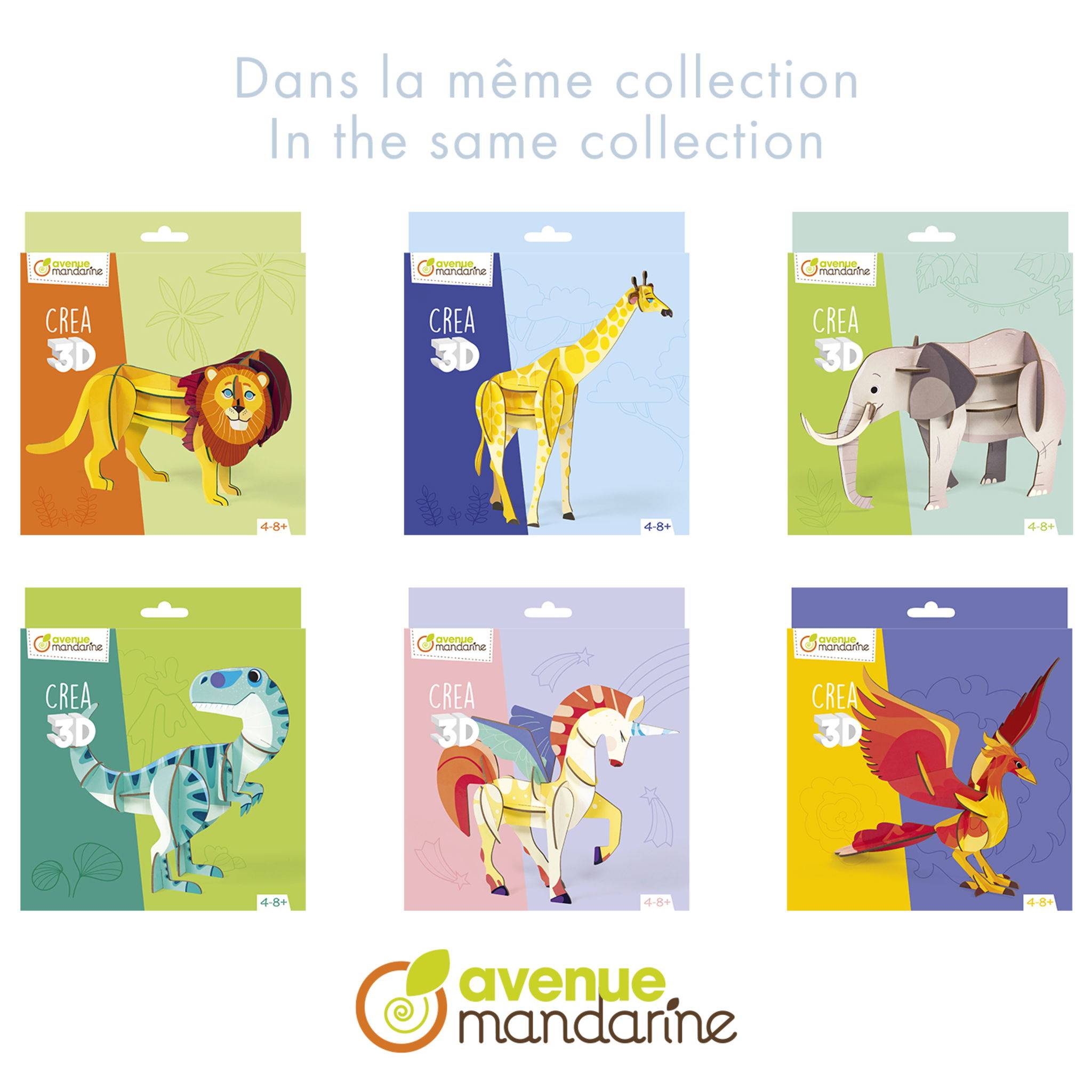 Avenue Mandarine 3x Crea 3D, Auto - Blau PU032C