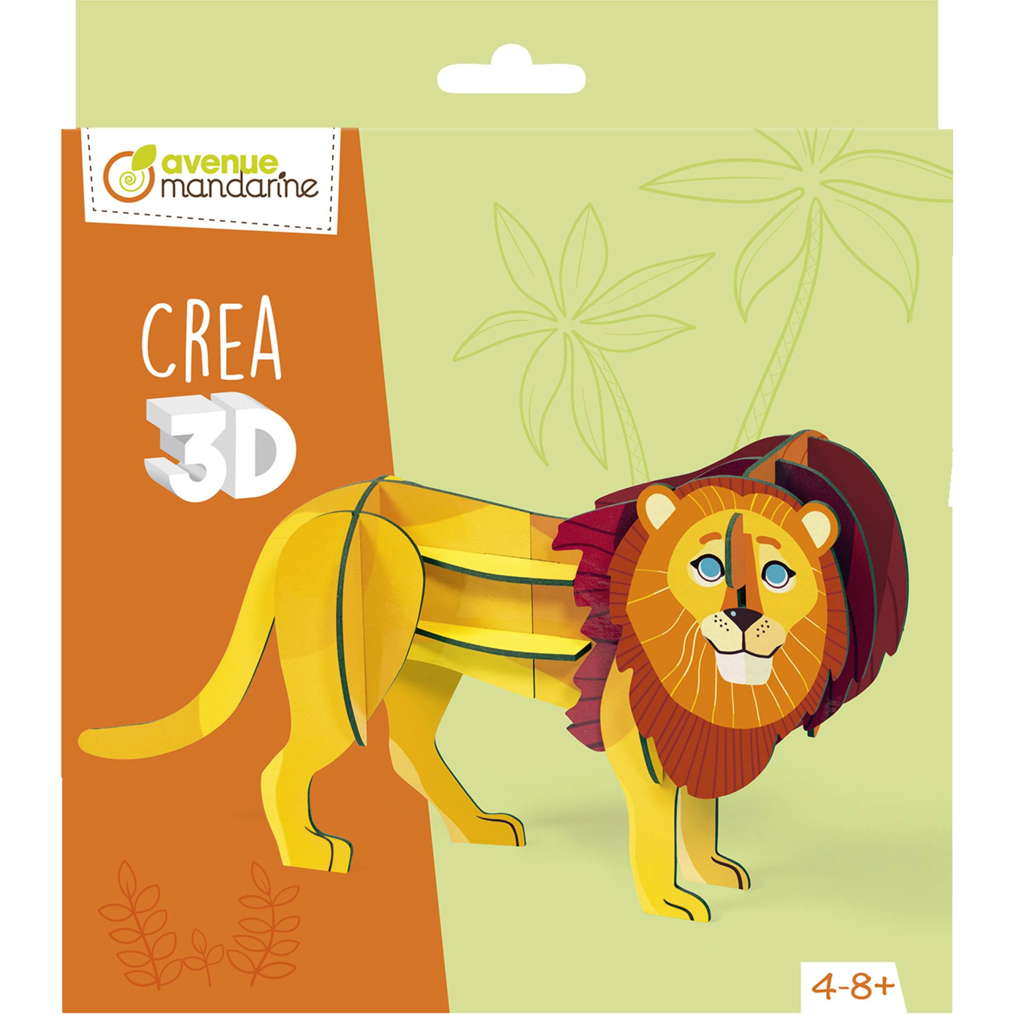 Avenue Mandarine 3x Crea 3D, Lion - Orange PU035C