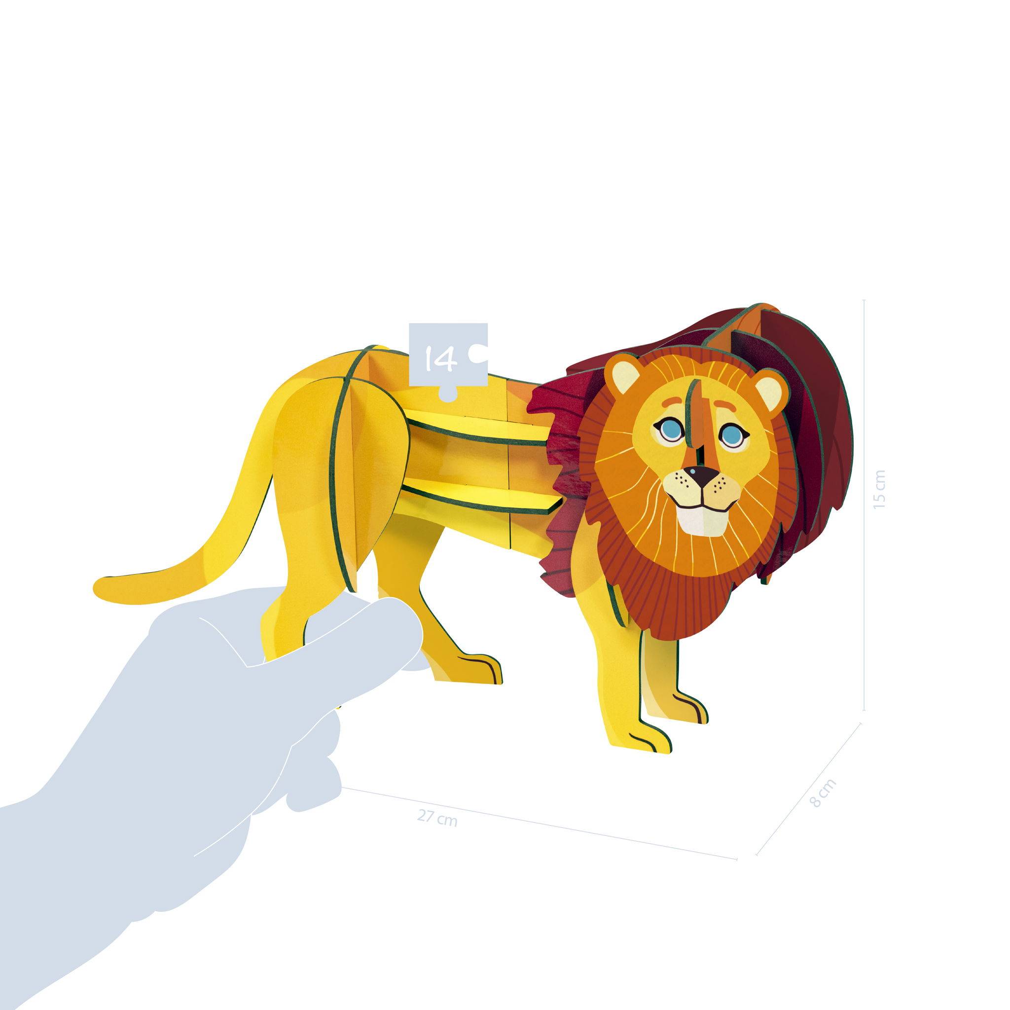 Avenue Mandarine 3x Crea 3D, Lion - Orange PU035C