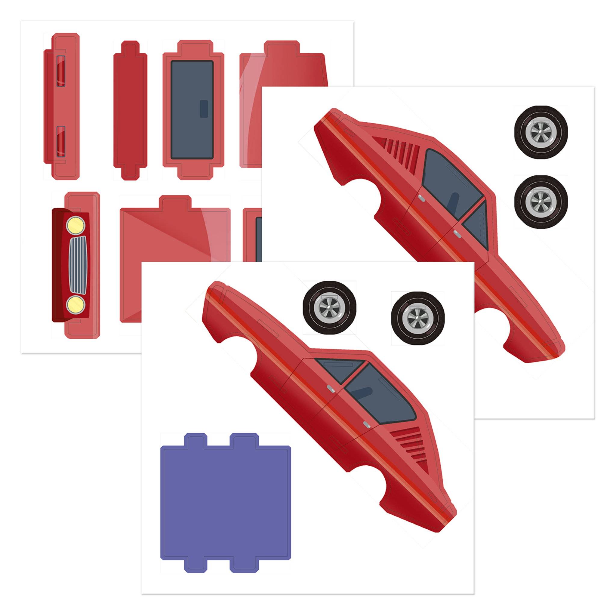 Avenue Mandarine 3x Crea 3D, Auto - Blau PU032C