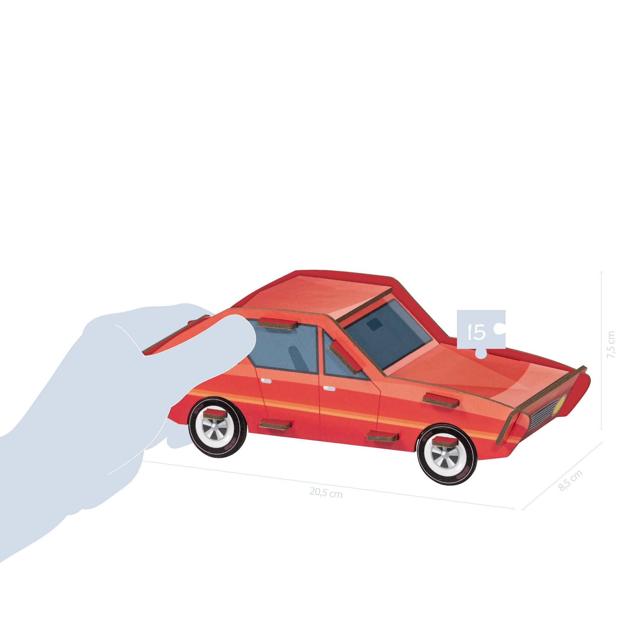 Avenue Mandarine 3x Crea 3D, Auto - Blau PU032C