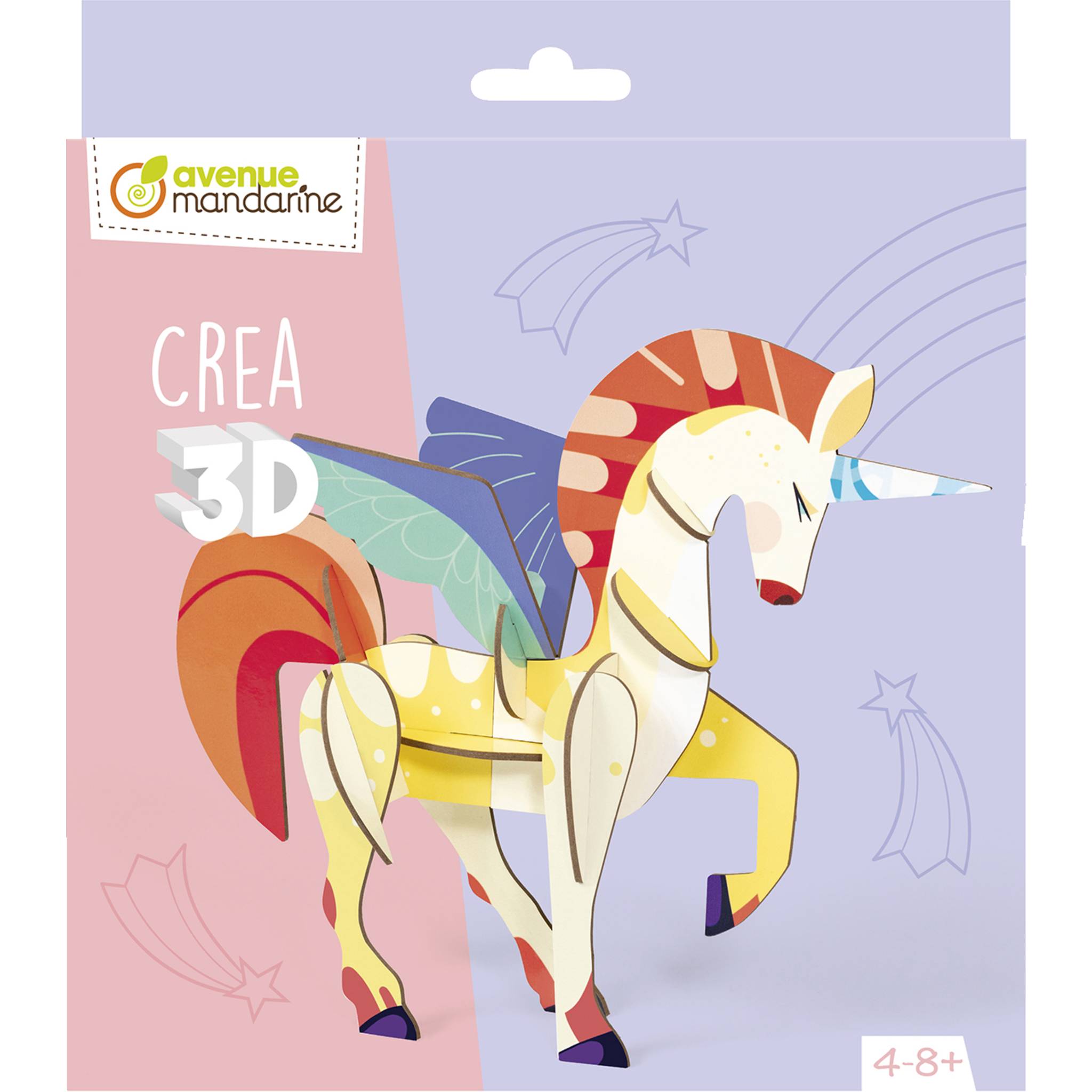Avenue Mandarine 3x Crea 3D, Einhorn - Violett PU030C