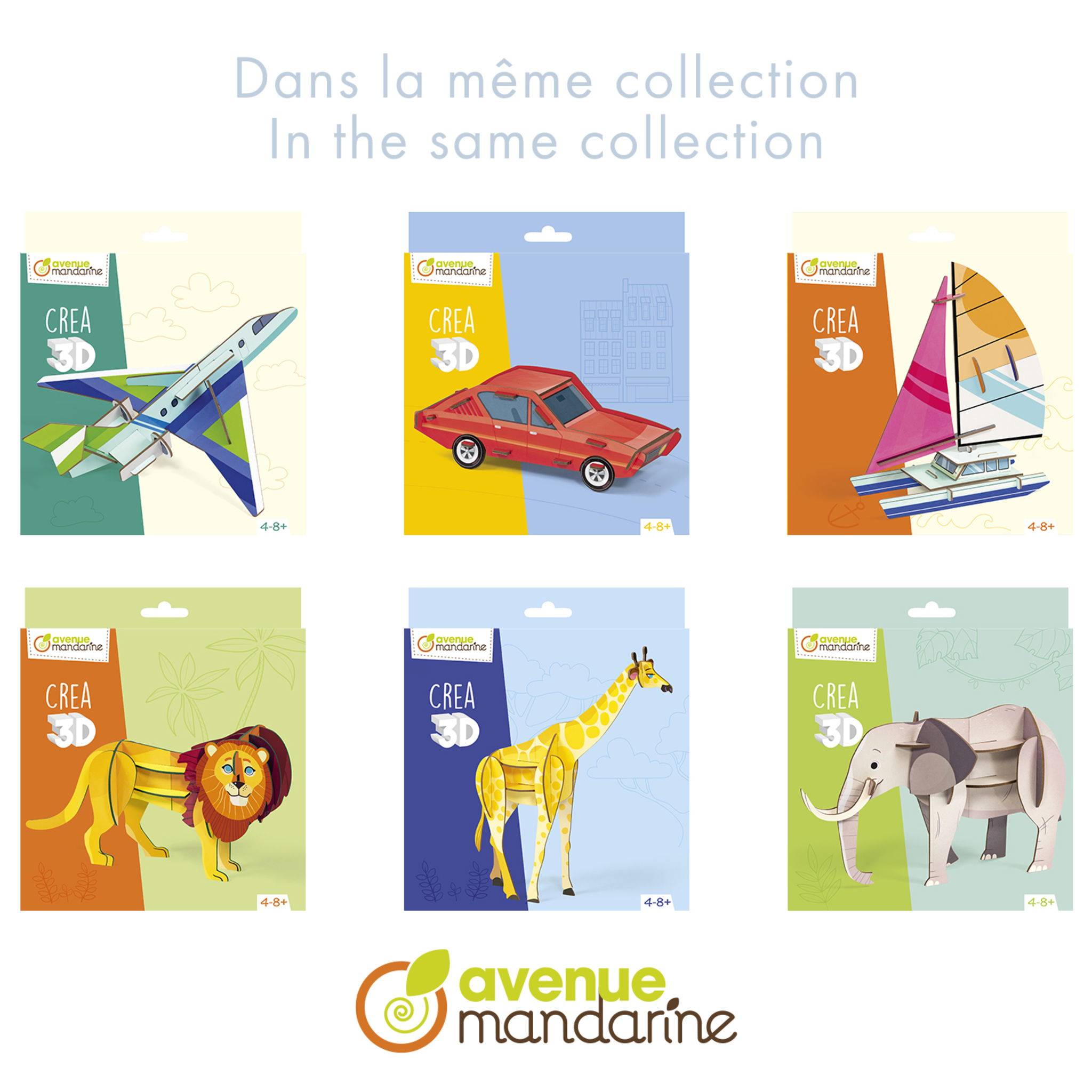 Avenue Mandarine 3x Crea 3D, Einhorn - Violett PU030C