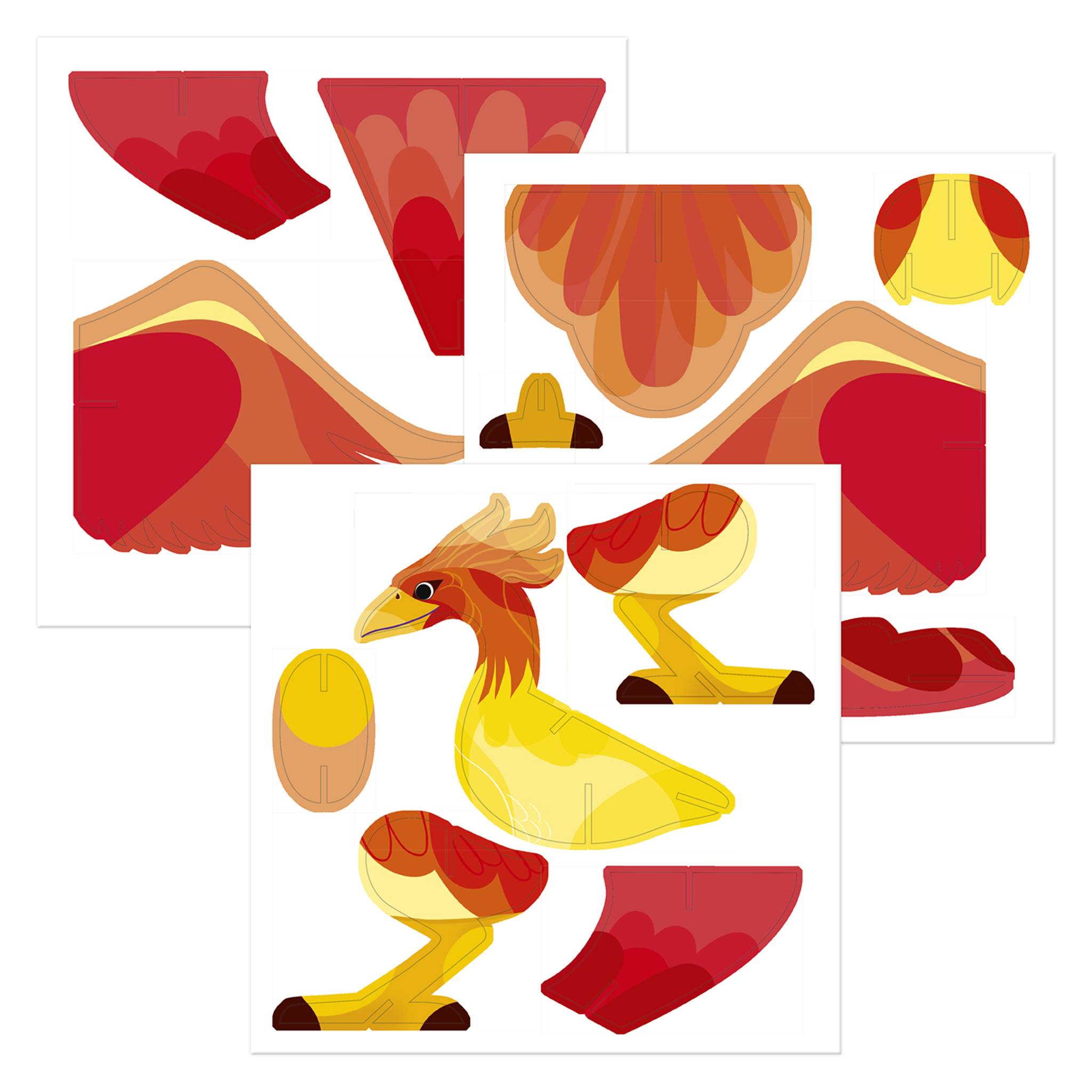 Avenue Mandarine 3x Crea 3D, Phönix - Rot PU031C