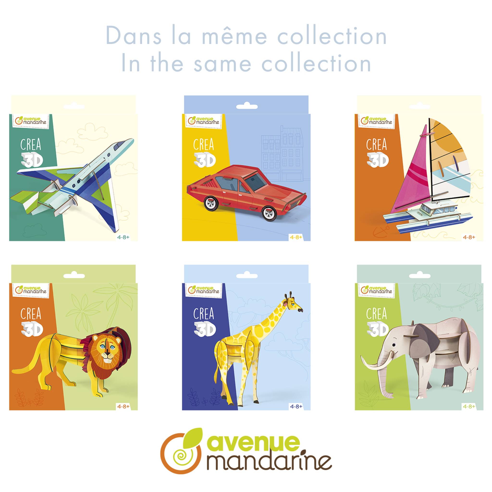 Avenue Mandarine 3x Crea 3D, Einhorn - Violett PU030C