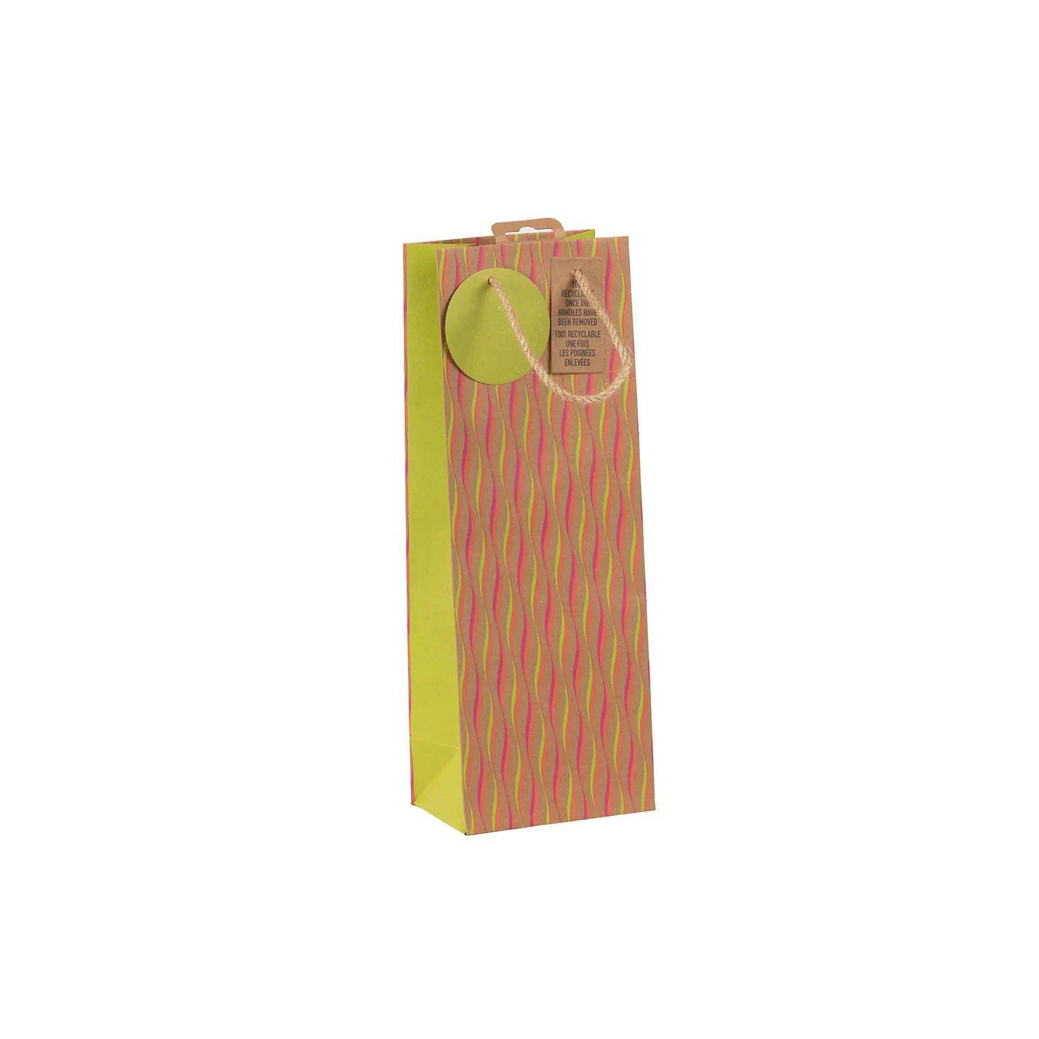 Clairefontaine 6x Geschenktasche Kraft Néon, 12,7x9x35,5 cm Mehrfarbig 30678-4C