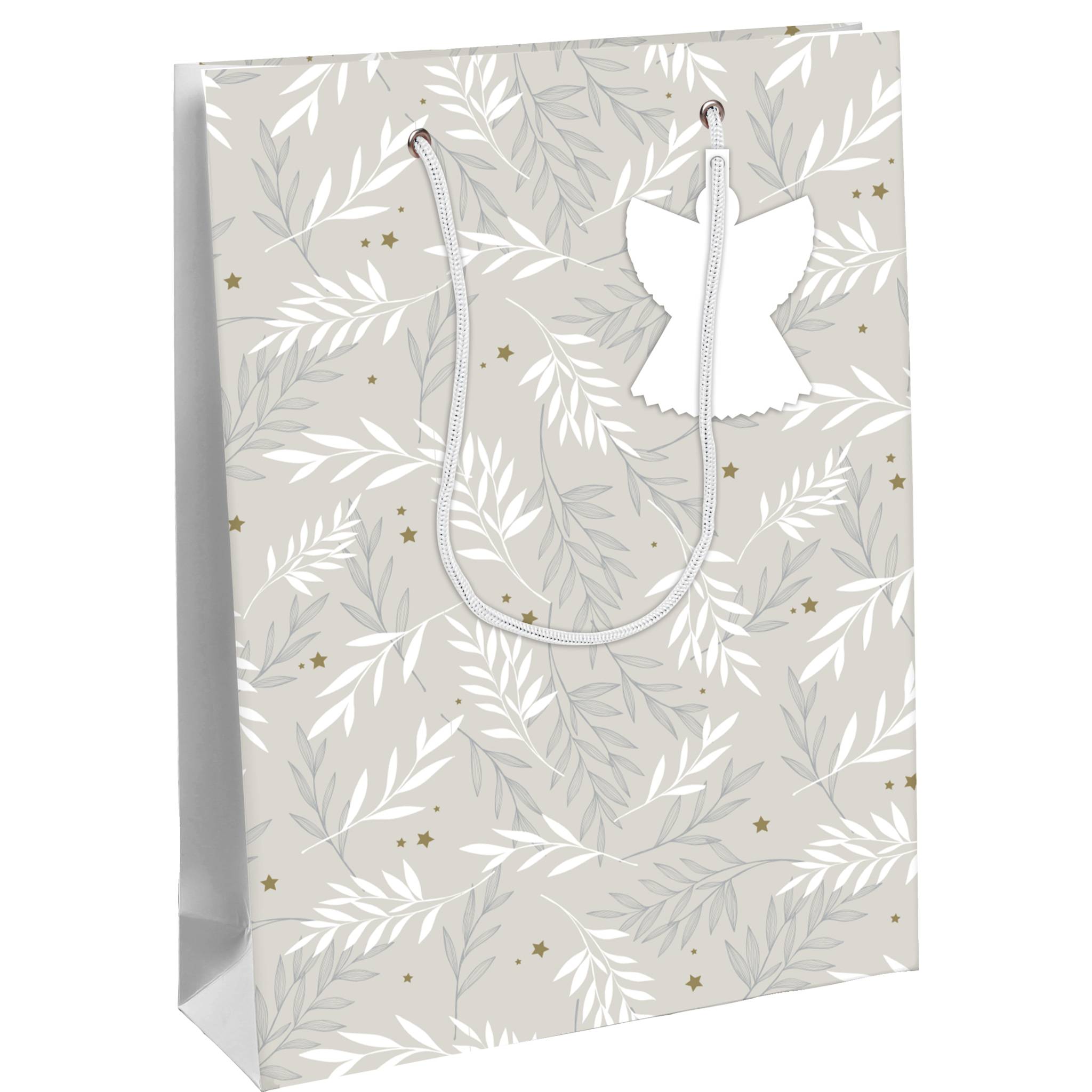 Clairefontaine 6x Geschenktasche 26,5x14x33cm, Weihnachten Grau X-29517-2C