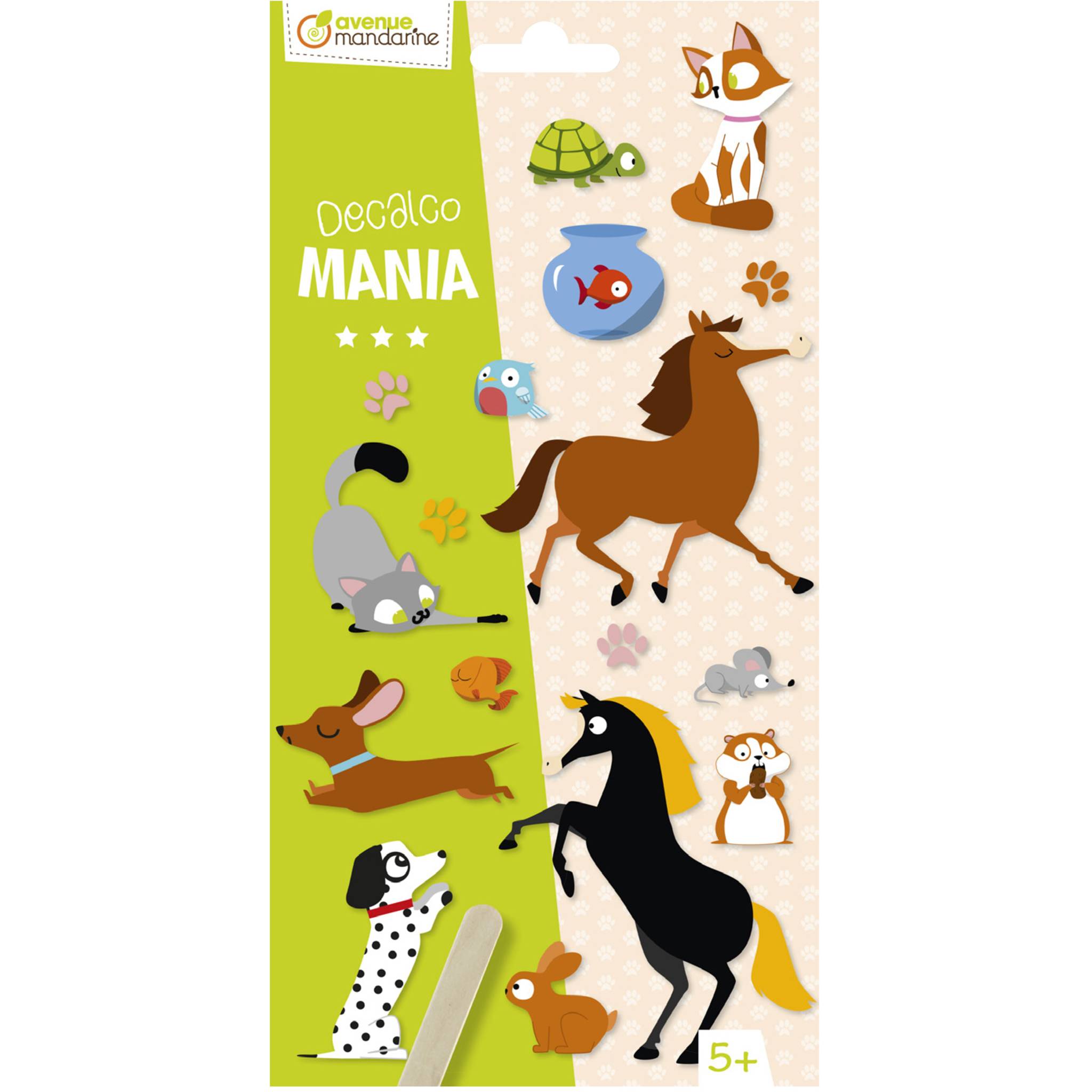 Avenue Mandarine 6x Decalco' Mania, Haustiere - Mehrfarbig CC063C