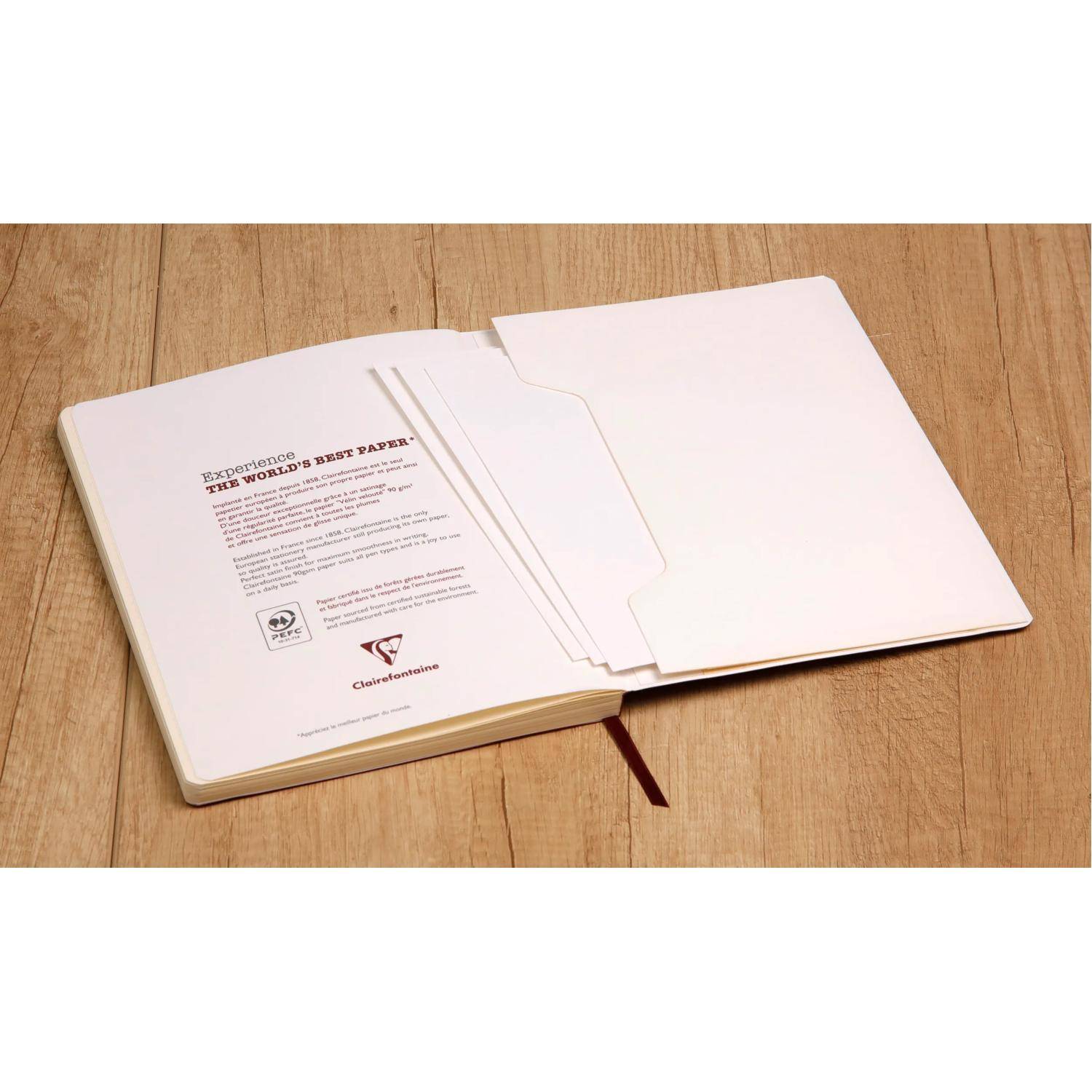 Clairefontaine 5x Notizbuch 96 Blatt liniert Papier elfenbein Schwarz 794461C
