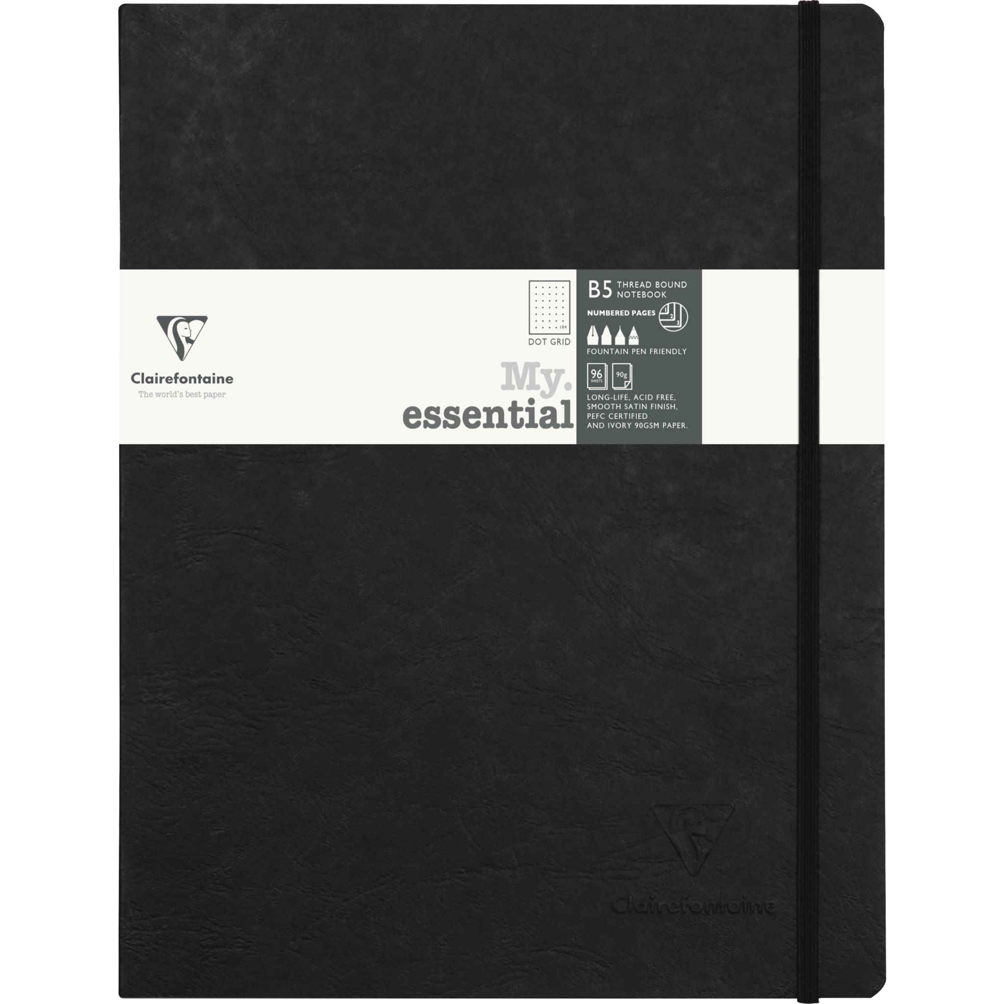 Clairefontaine 5x Notizbuch B596 Blatt Papier elfenbein Schwarz 794431C