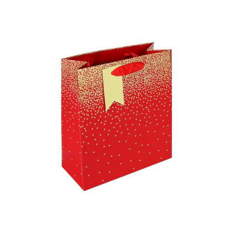 Clairefontaine 6x Geschenktasche, Sternenregen, 21,5x10 ,2x25,3 cm Rot 34831-3C