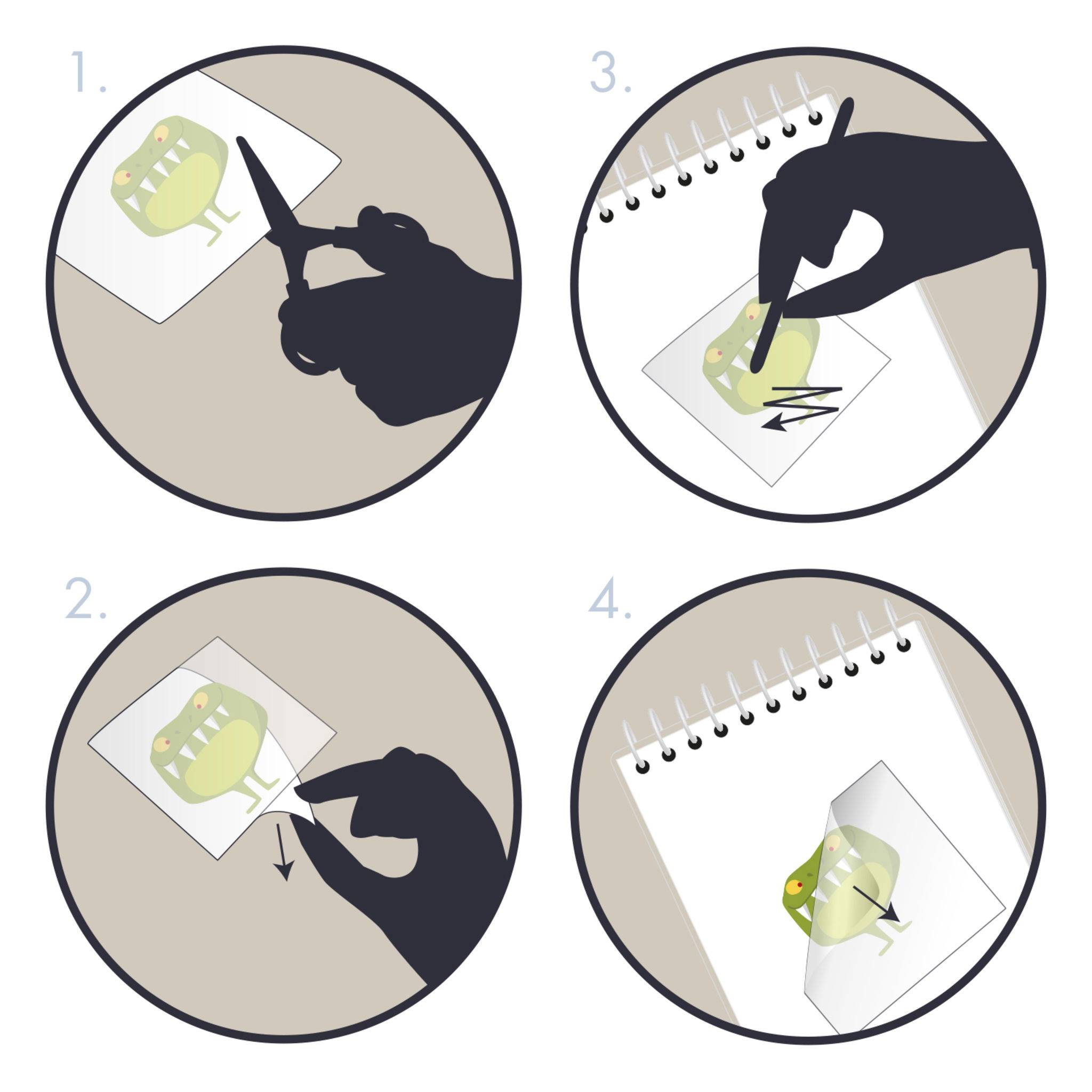 Avenue Mandarine 6x Decalco' Mania, Monster - Mehrfarbig CC062C