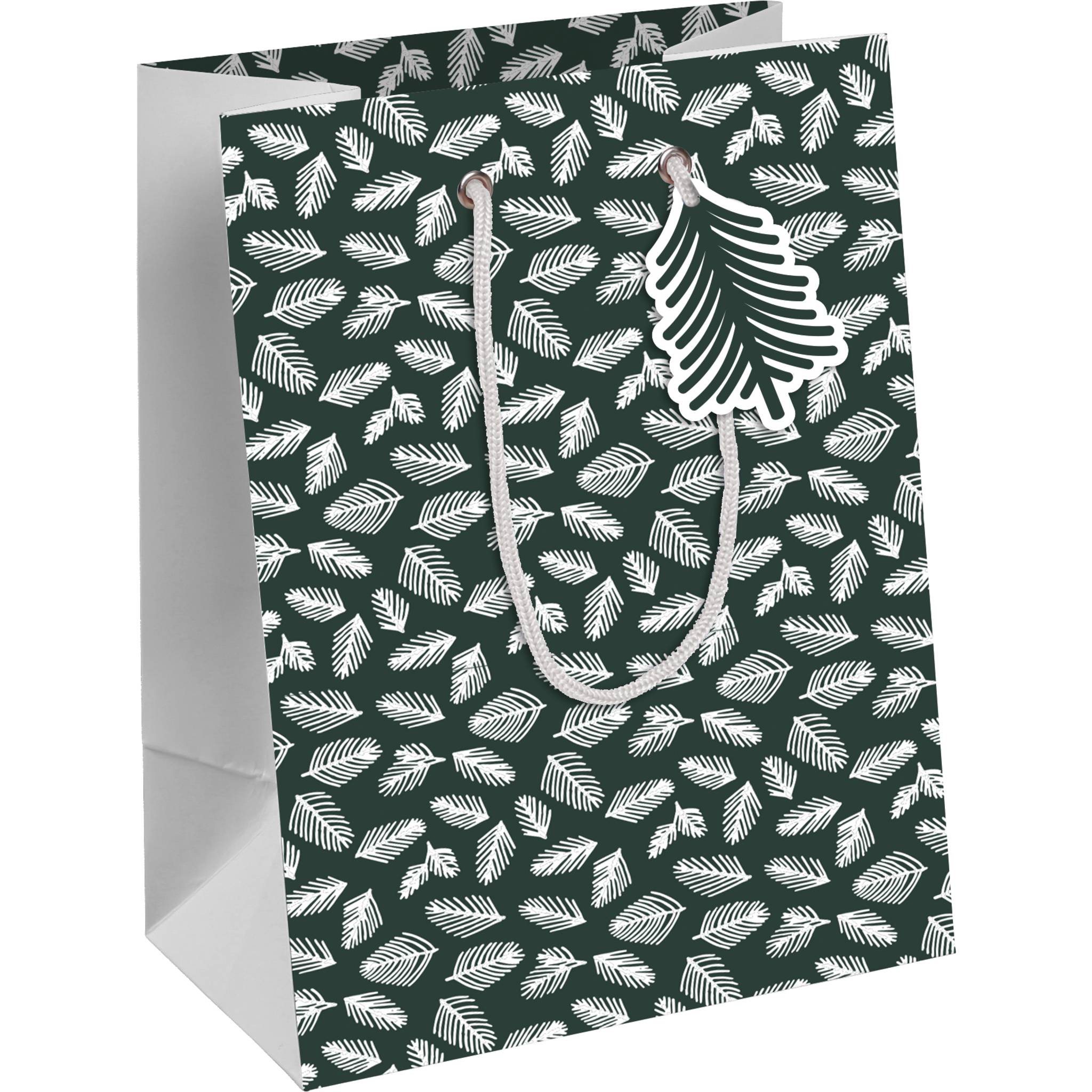 Clairefontaine 6x Geschenktasche M, Winter, 21,5x10,2x25,3 cm - Grün X-30927-3C