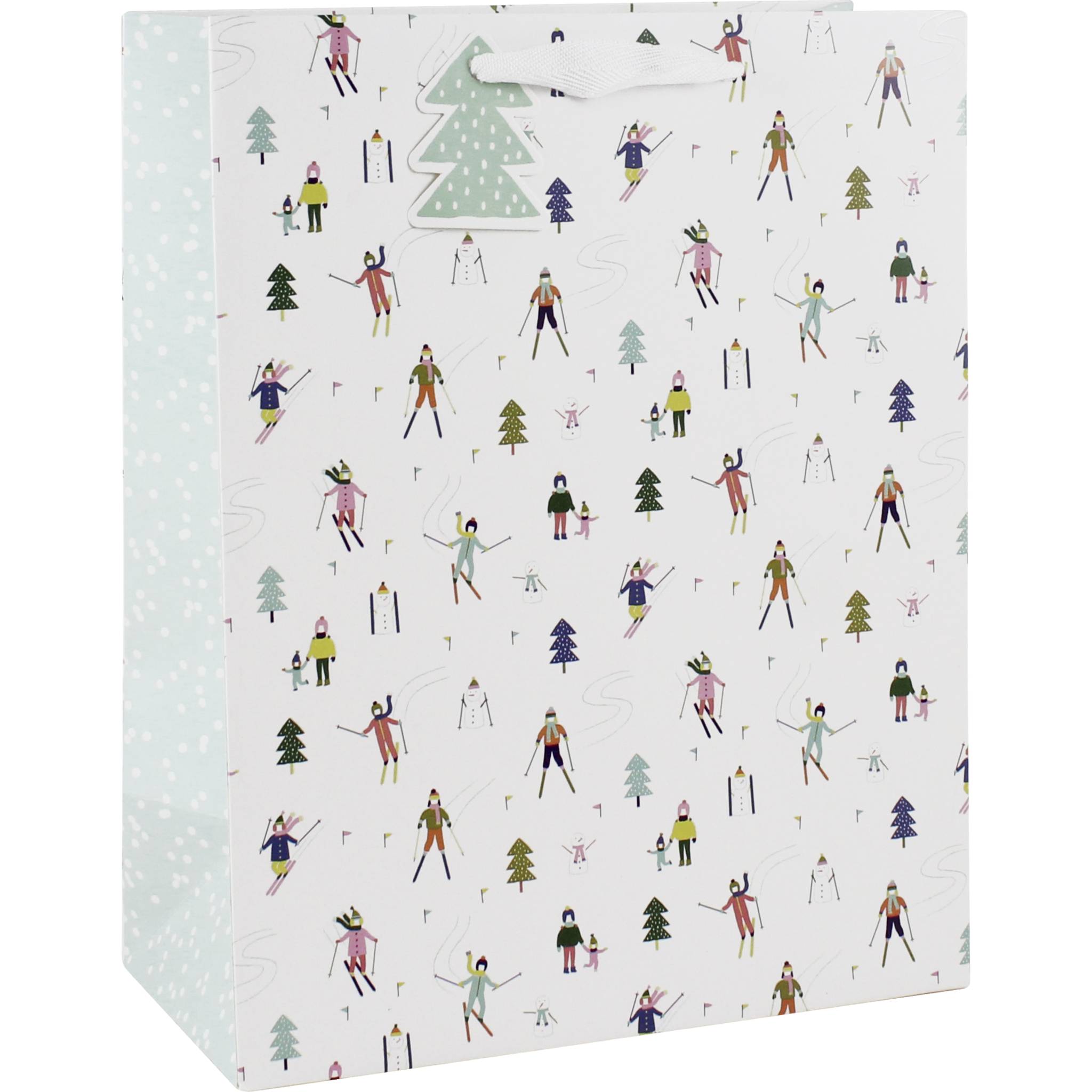 Clairefontaine 6x Geschenktasche 26,5x14x33cm, Weihnachten Weiß X-29535-2C