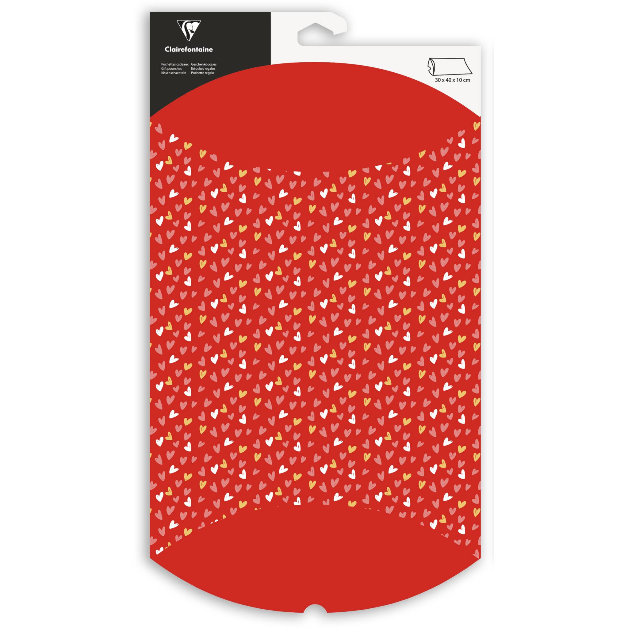 Clairefontaine 6x Geschenketui, 30x40cm, Herzen - Rot 618007C