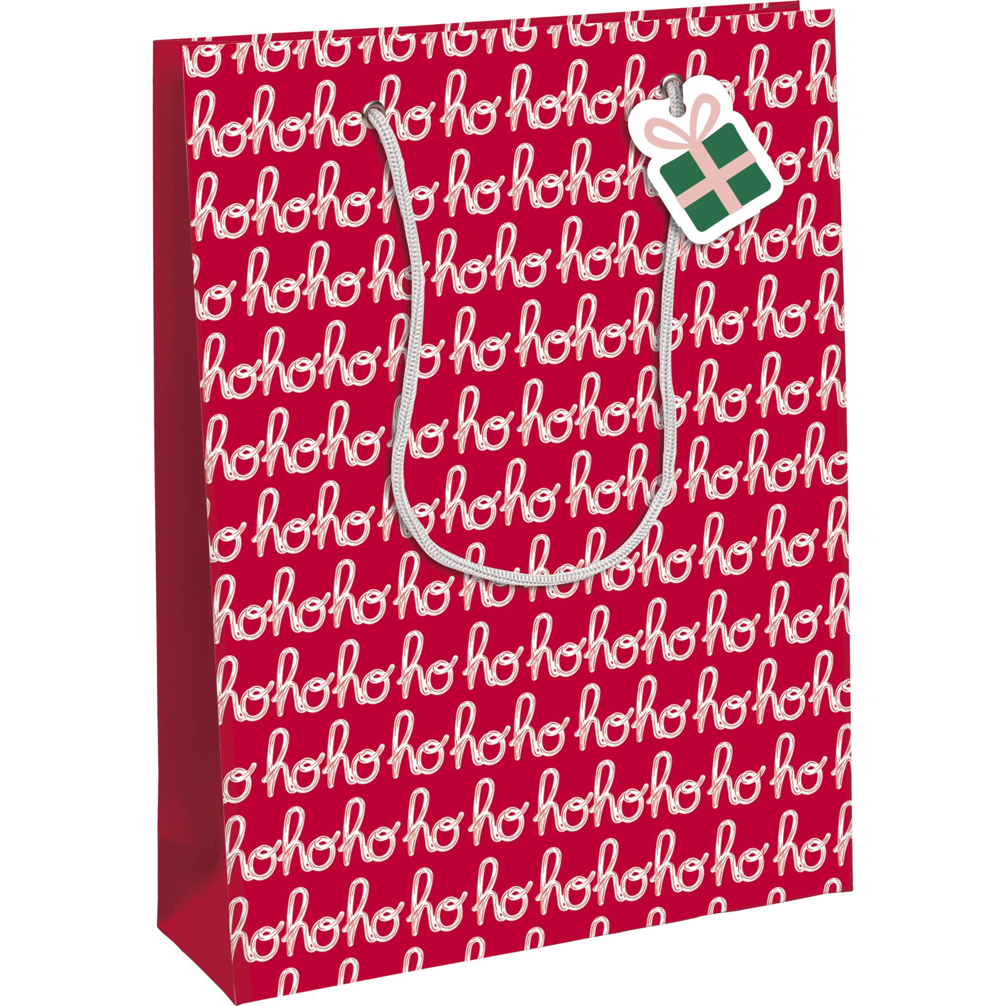 Clairefontaine 6x Geschenktasche L, Hohoho 26,5x14x33 cm - Rot X-30879-2C
