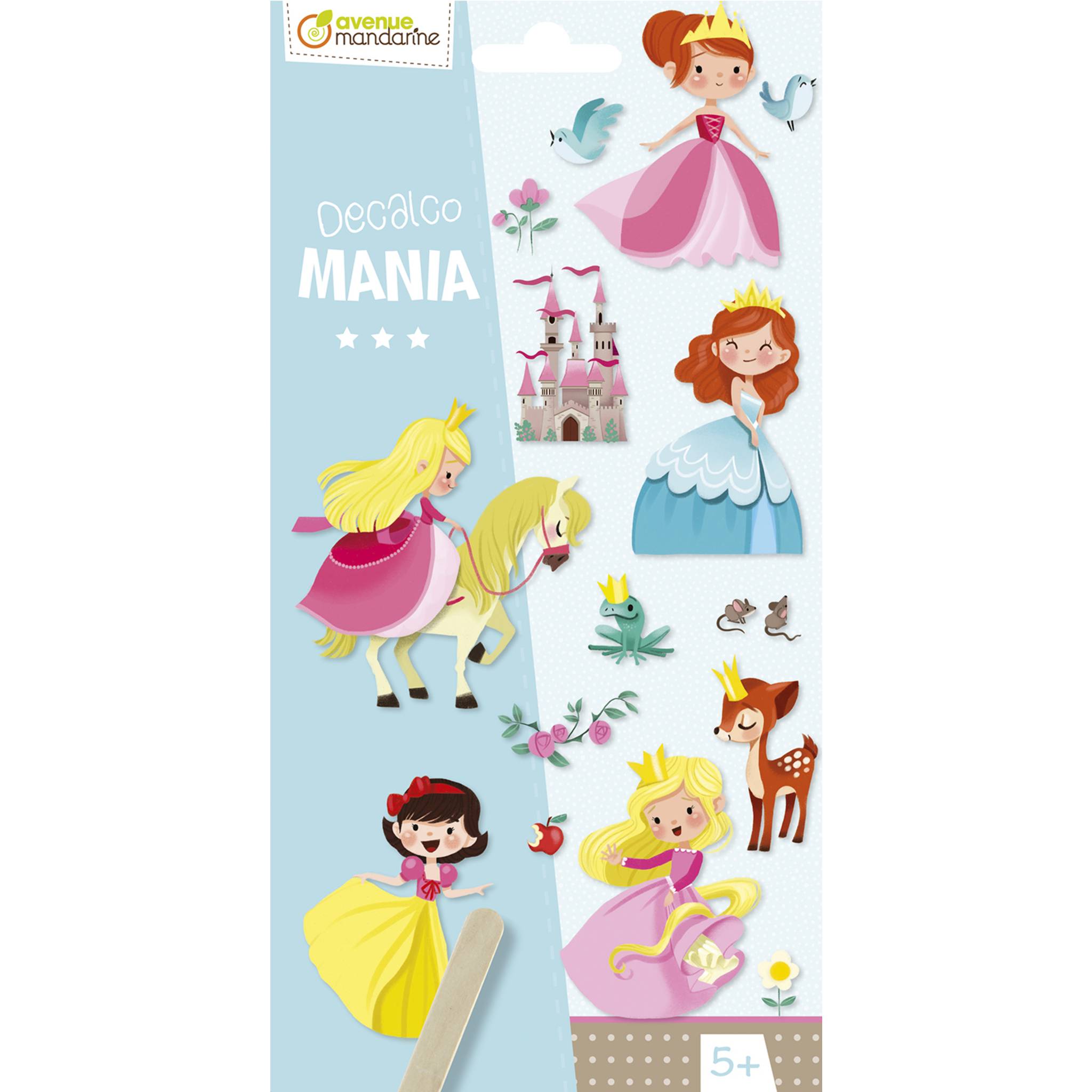 Avenue Mandarine 6x Decalco' Mania, Prinzessinnen - Mehrfarbig CC050C