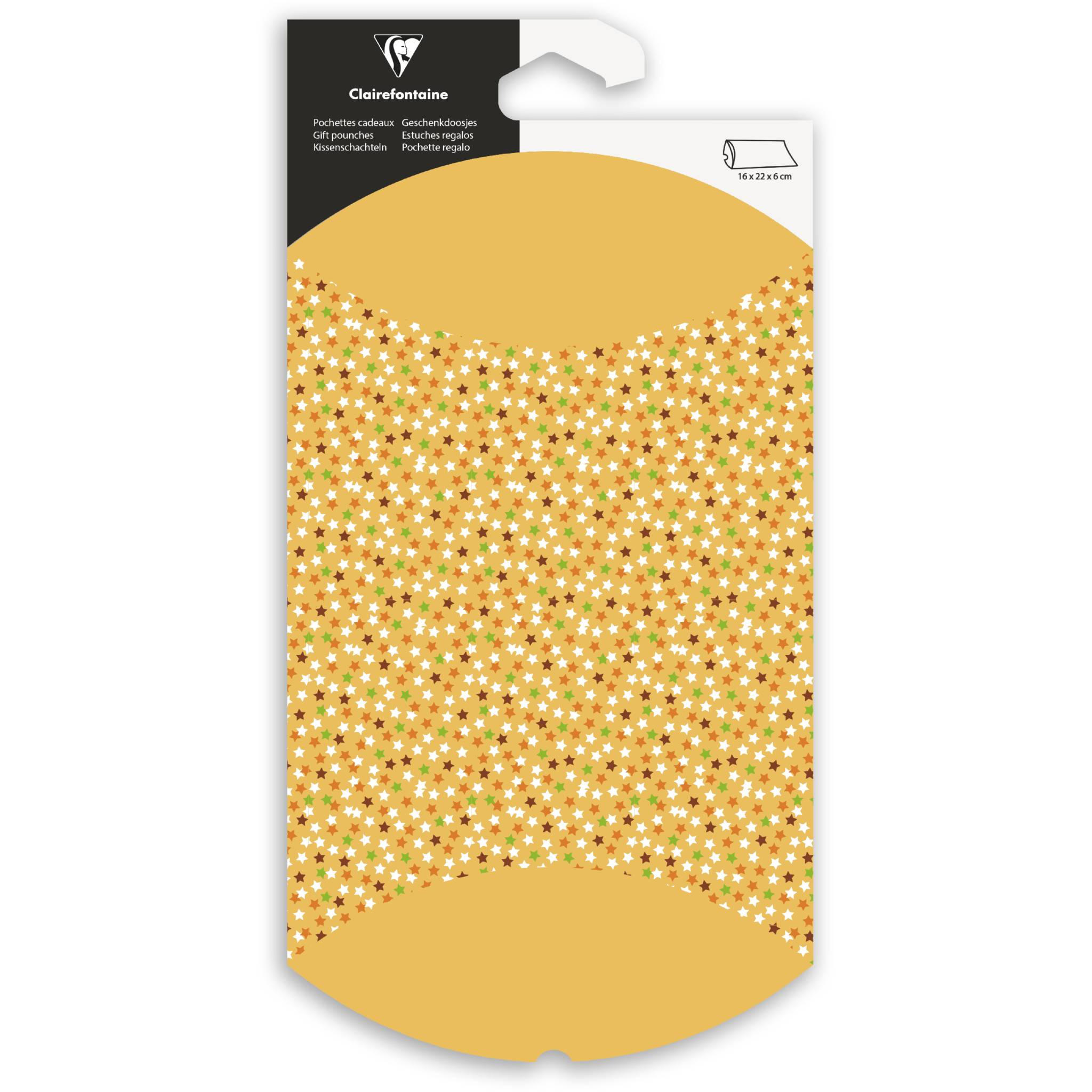 Clairefontaine 6x Geschenketui, 16x22cm, Sterne - Mehrfarbig 618003C