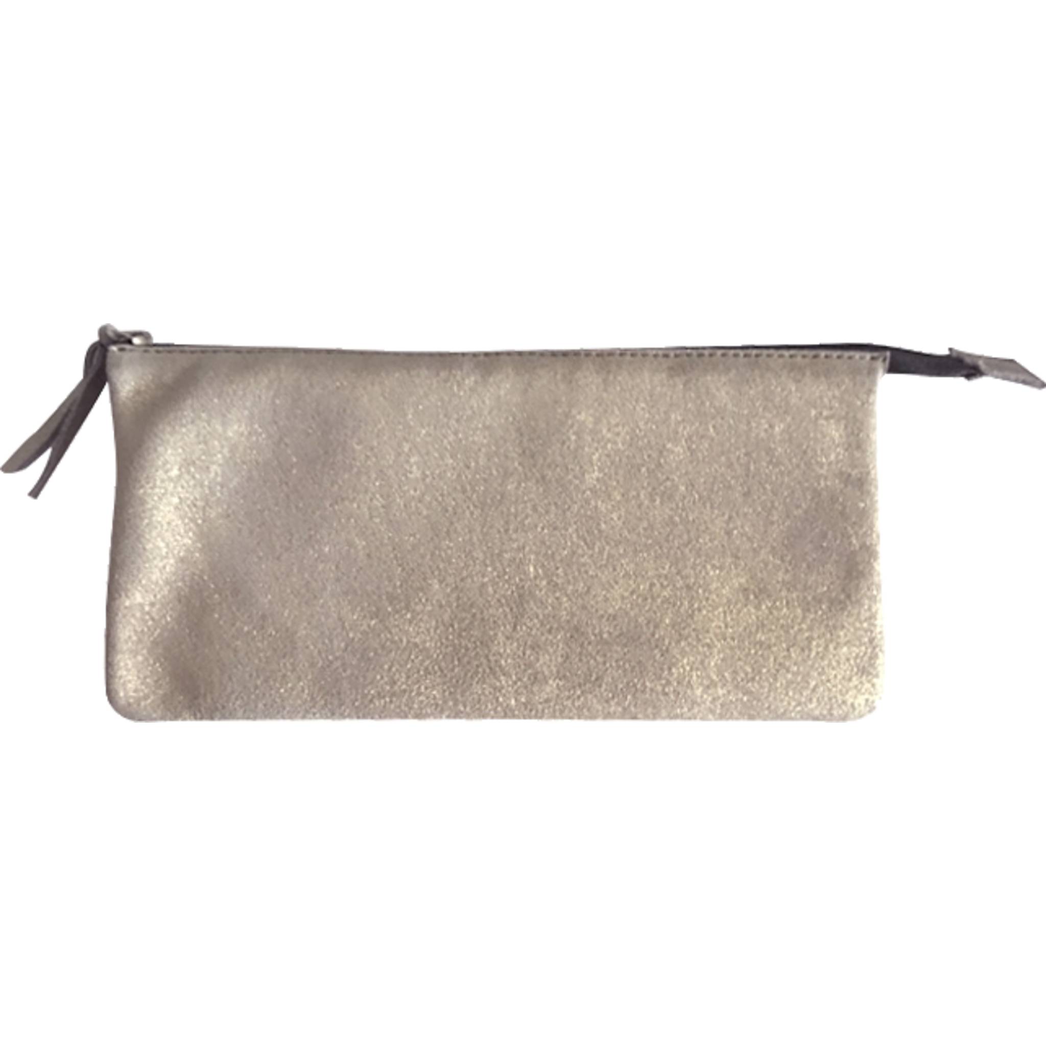 Clairefontaine 4x Große Tasche aus Leder 22x11cm Gold 400044C