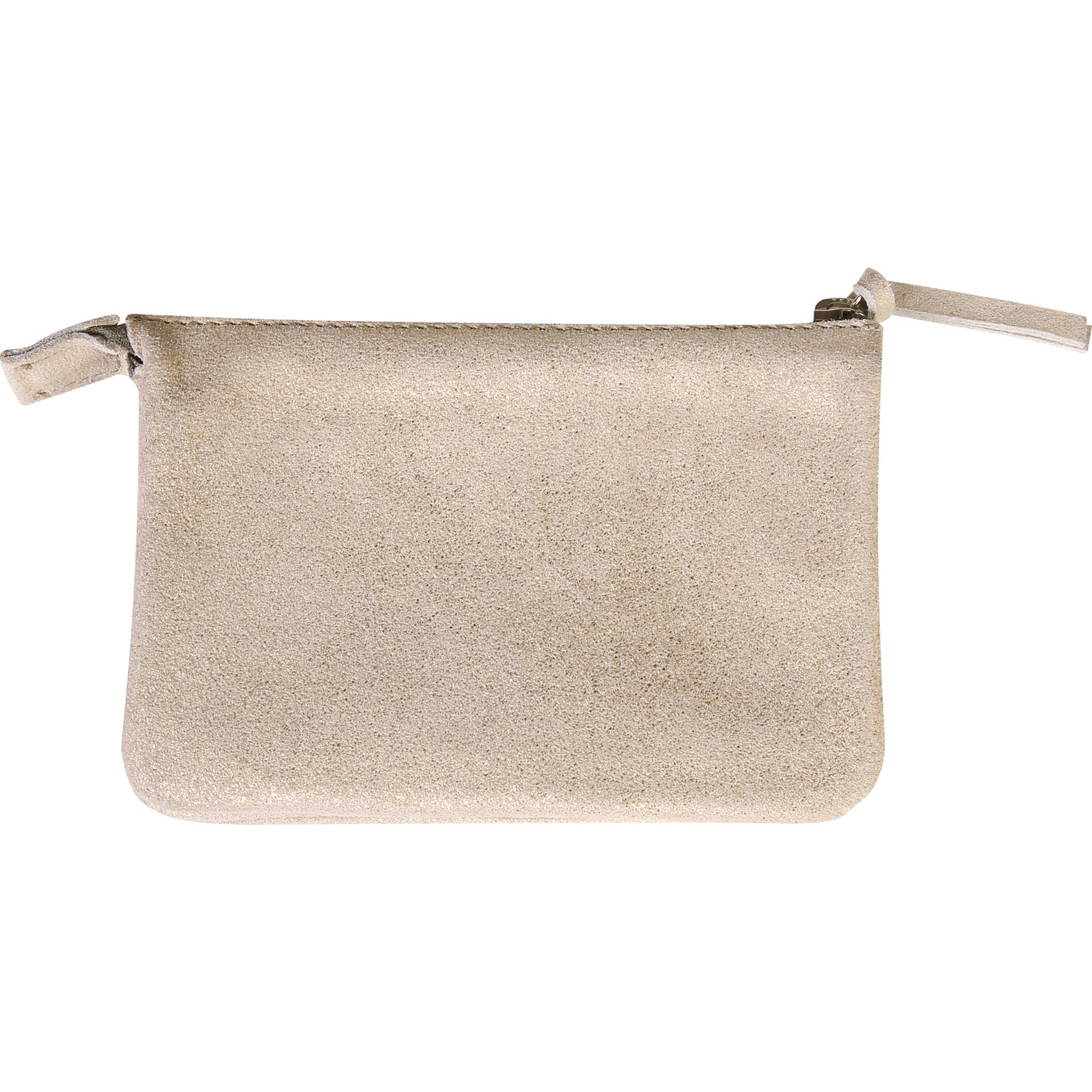 Clairefontaine 4x Kleine Tasche aus Leder 13x9cm Gold 400041C