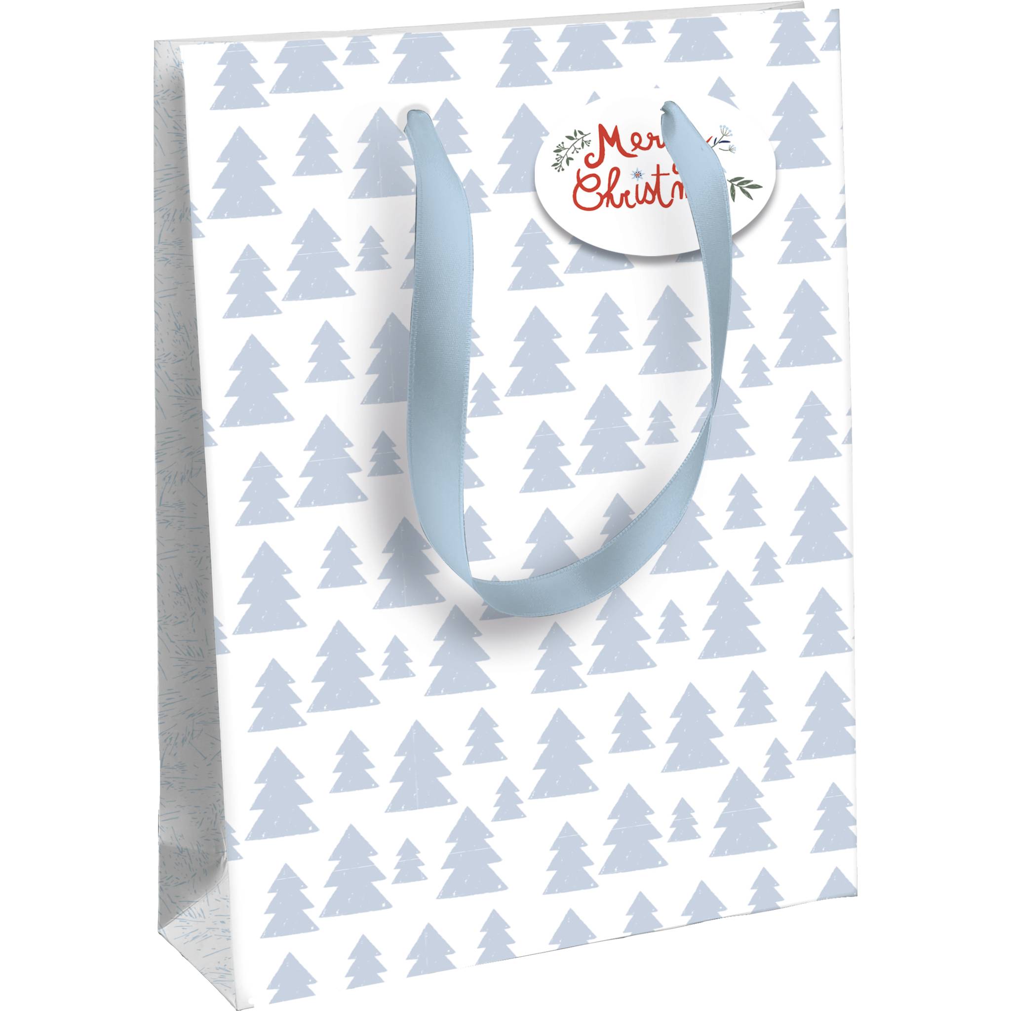 Clairefontaine 6x Geschenktasche 26,5x14x33cm, Weihnachten Blau X-29523-2C