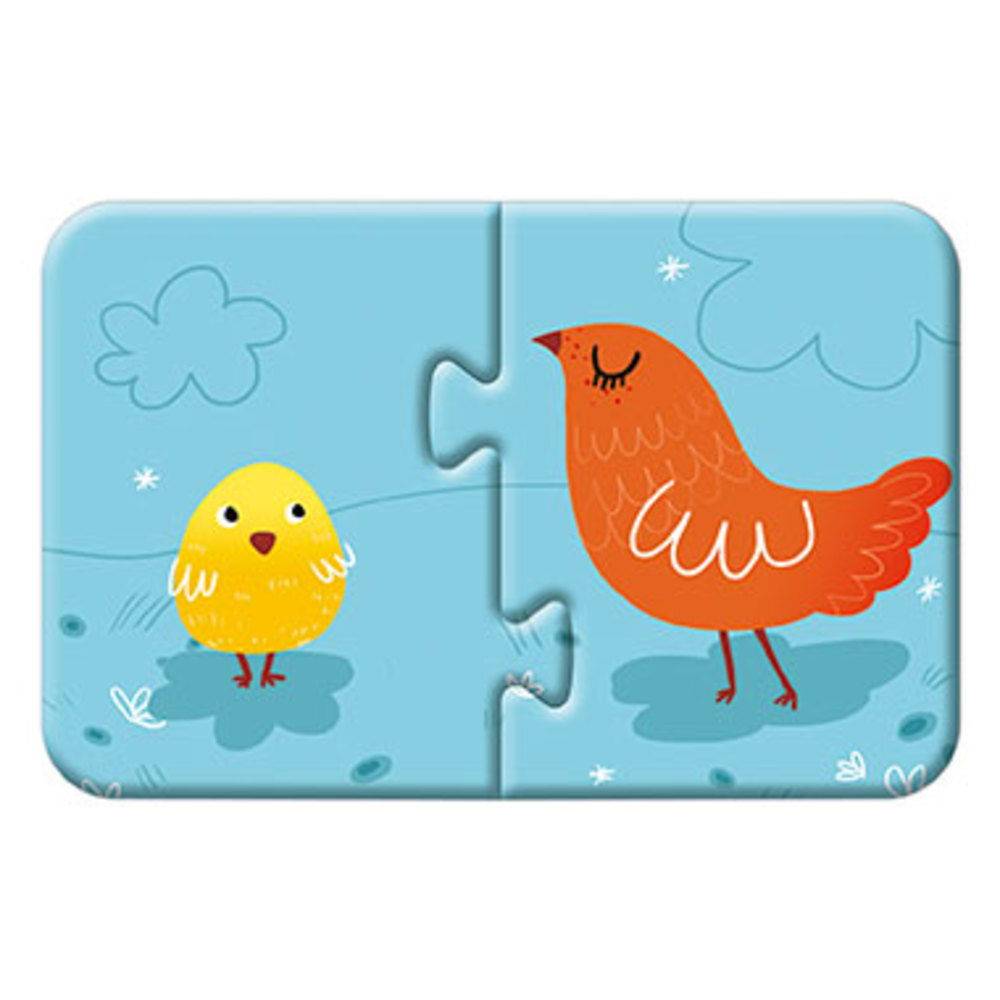 Avenue Mandarine 2x 2-teilige Puzzles, Mutter/Baby - Mehrfarbig JE502O