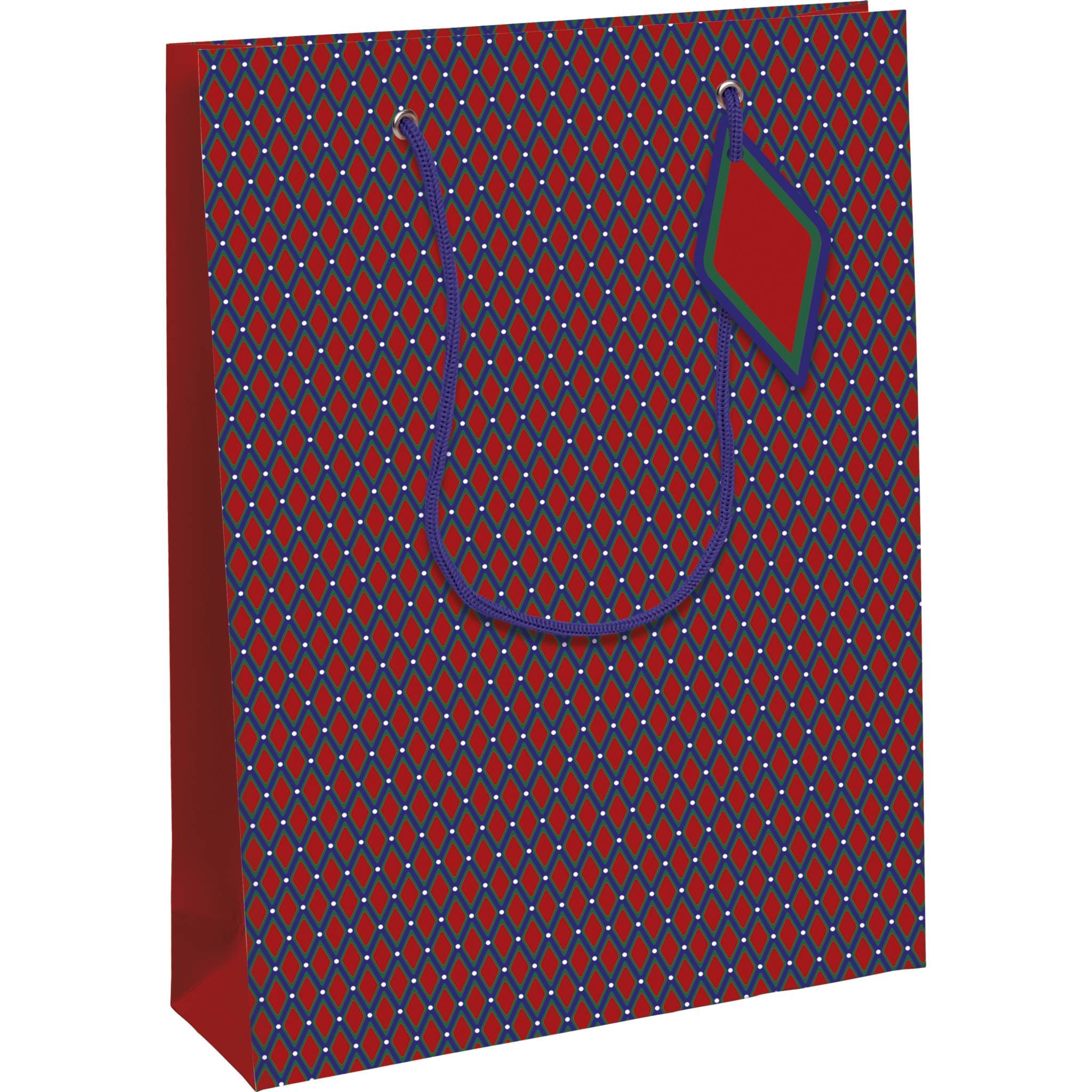 Clairefontaine 6x Geometrisch, Geschenktasche L 26,5x14x33cm Rot 32481-2C