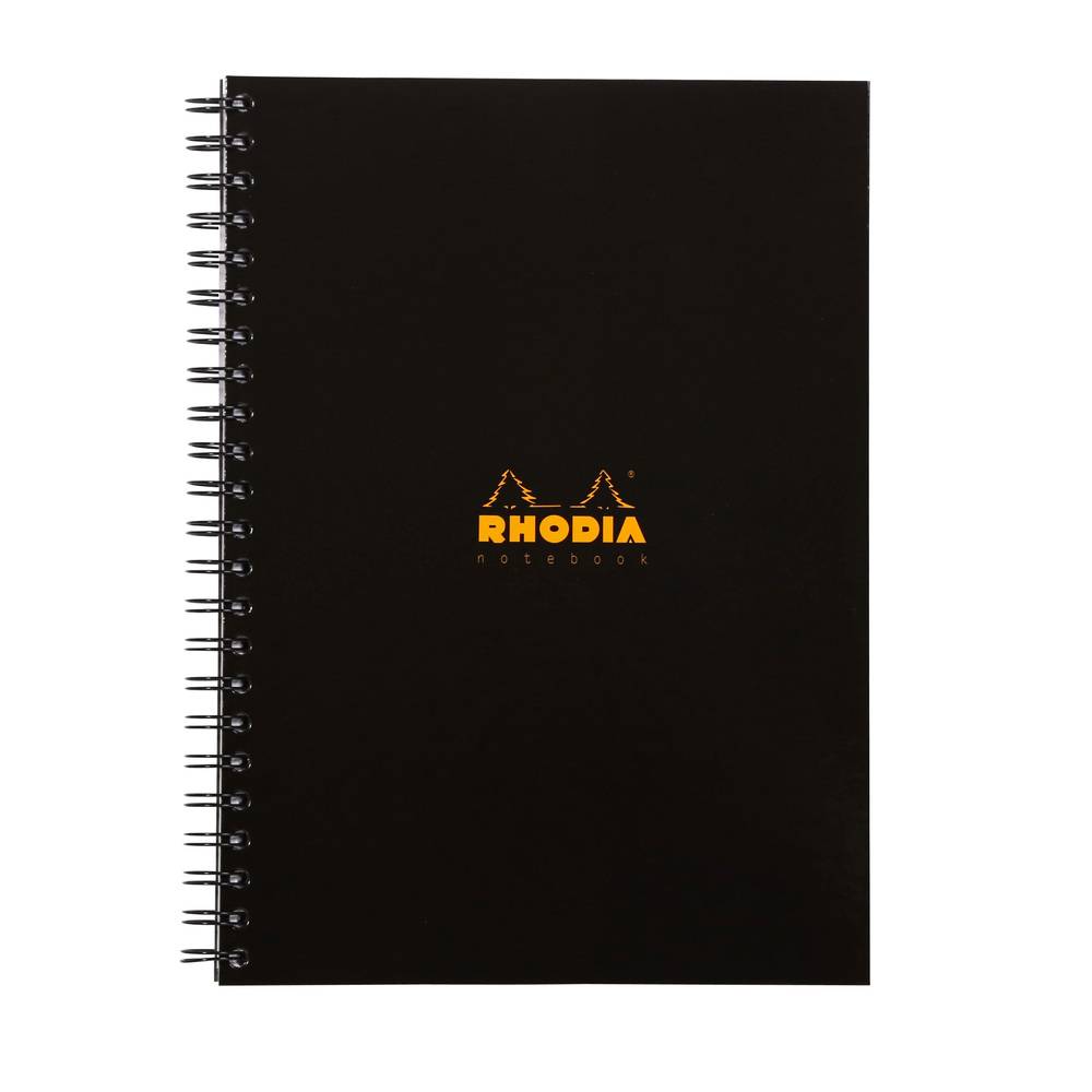 Rhodia 3x Notebook mit Doppelspiralbindung A4 (nur in Englisch) Schwarz 119232C