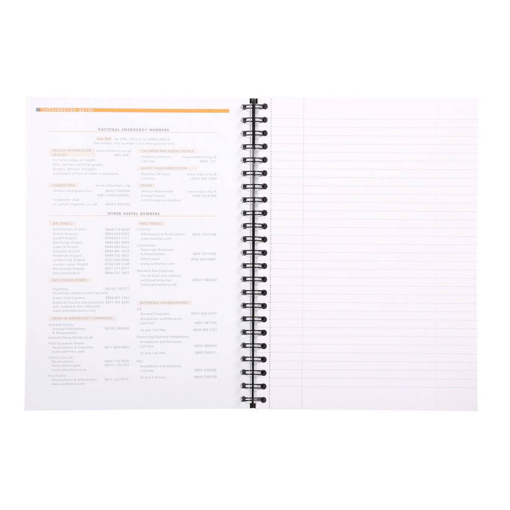 Rhodia 3x Notebook mit Doppelspiralbindung A4 (nur in Englisch) Schwarz 119232C