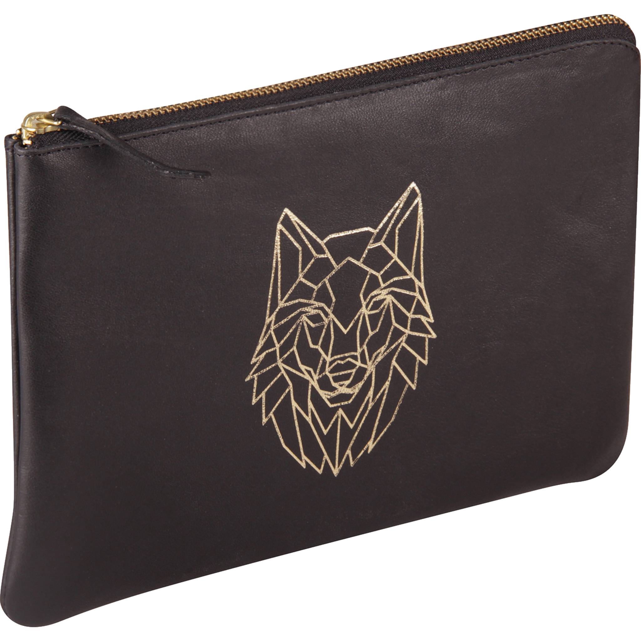 Clairefontaine 2x Universaltasche 27x19cm Wolf Schwarz und Gold 410187C