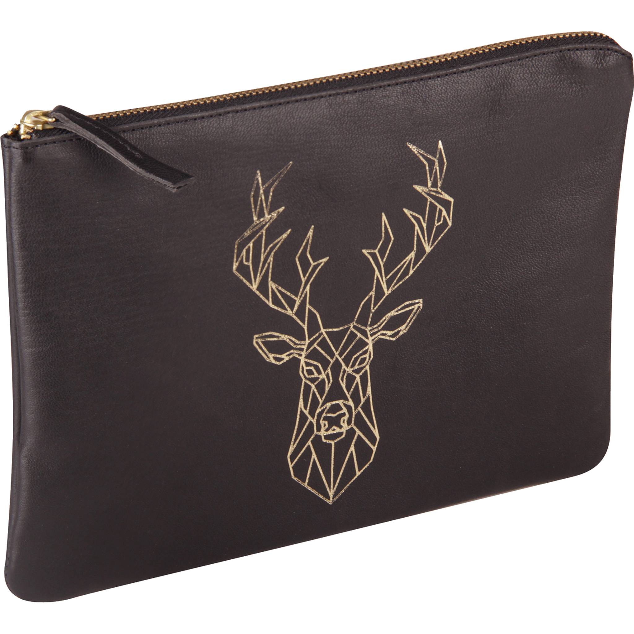 Clairefontaine 2x Universaltasche 27x19cm Hirsch Schwarz und Gold 410185C