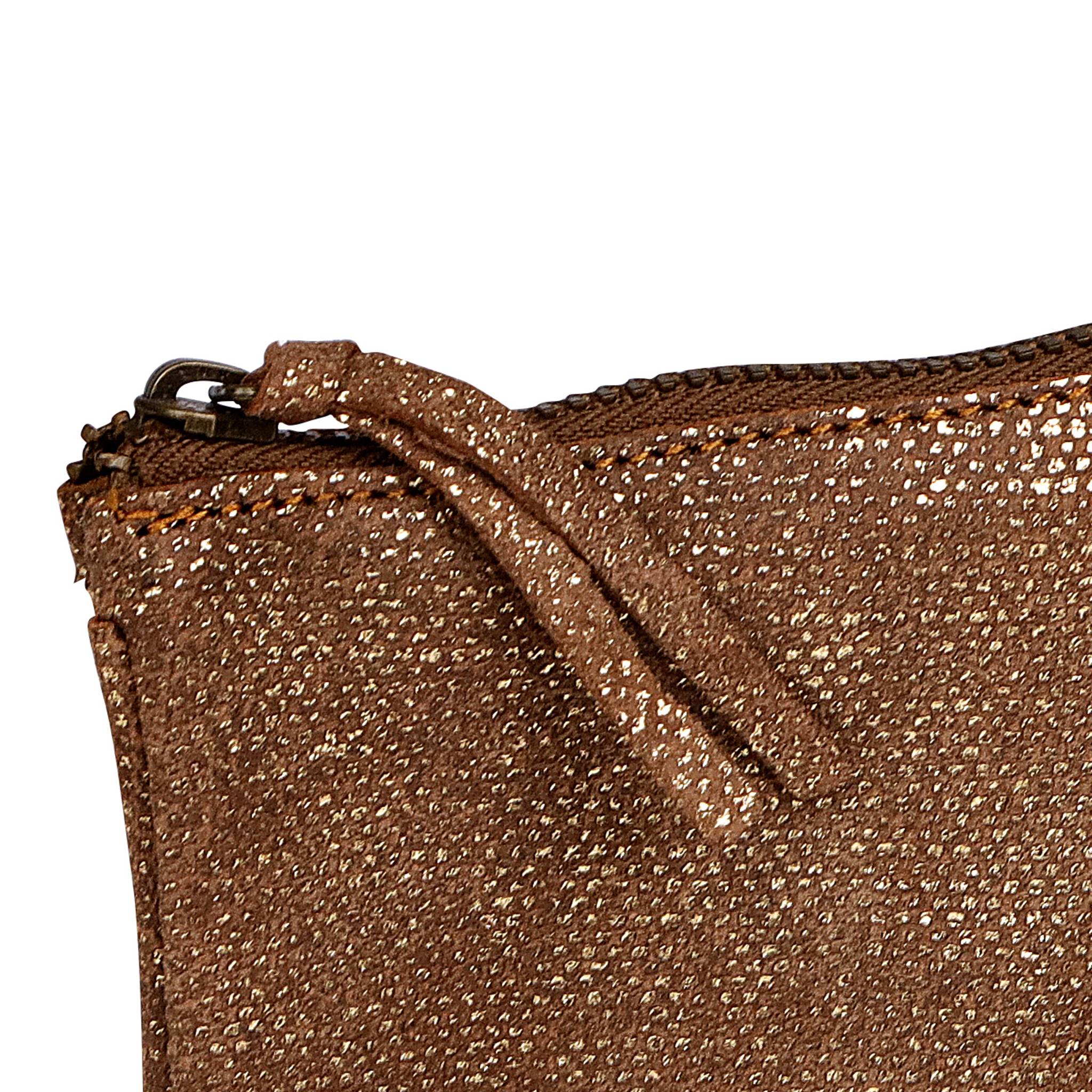 Clairefontaine 4x Großes Schlampermäppchen Leder 22x11cm gold 410049C
