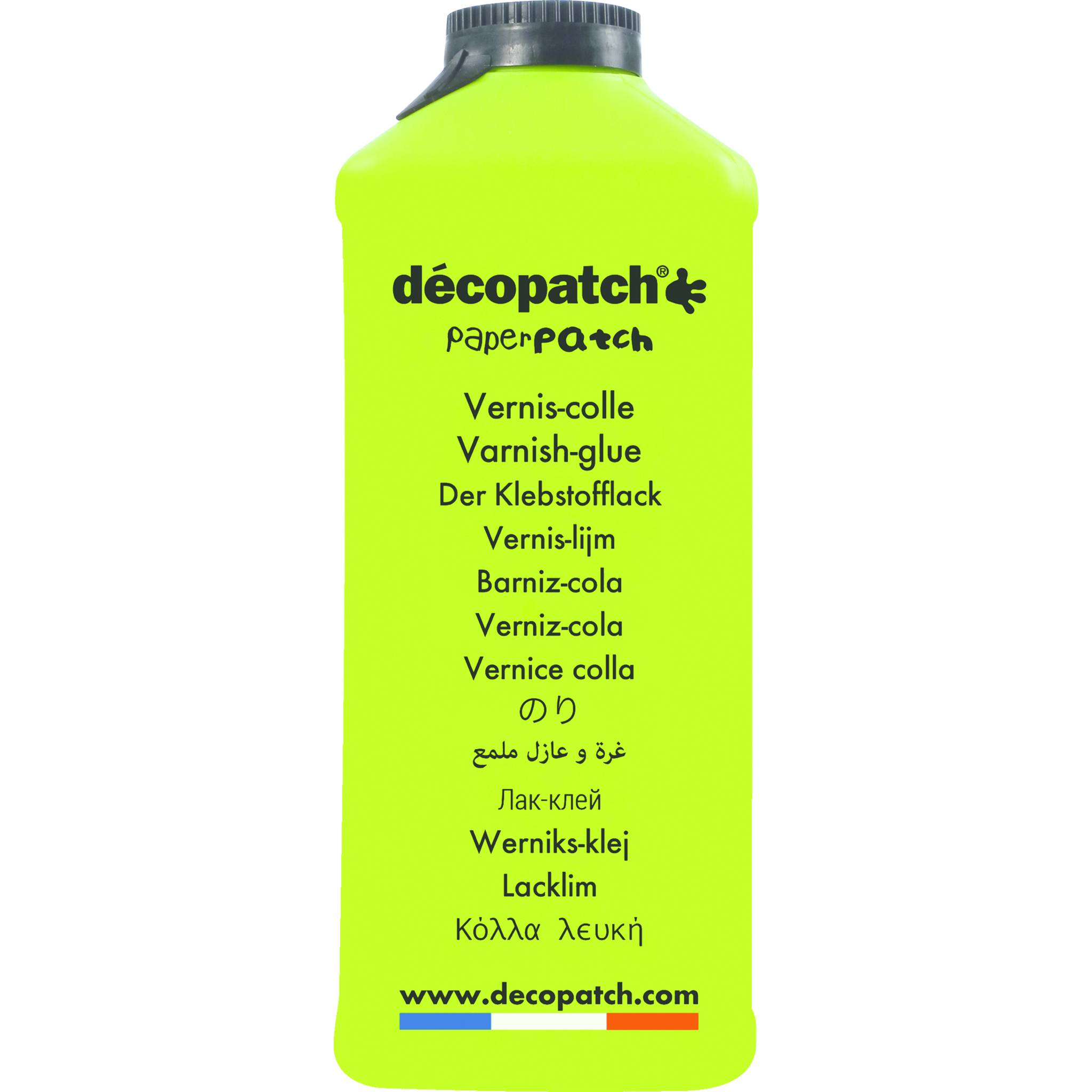 Décopatch 12x Klebstofflack PaperPatch 600ml mehrsprachig - Grün PP600AO