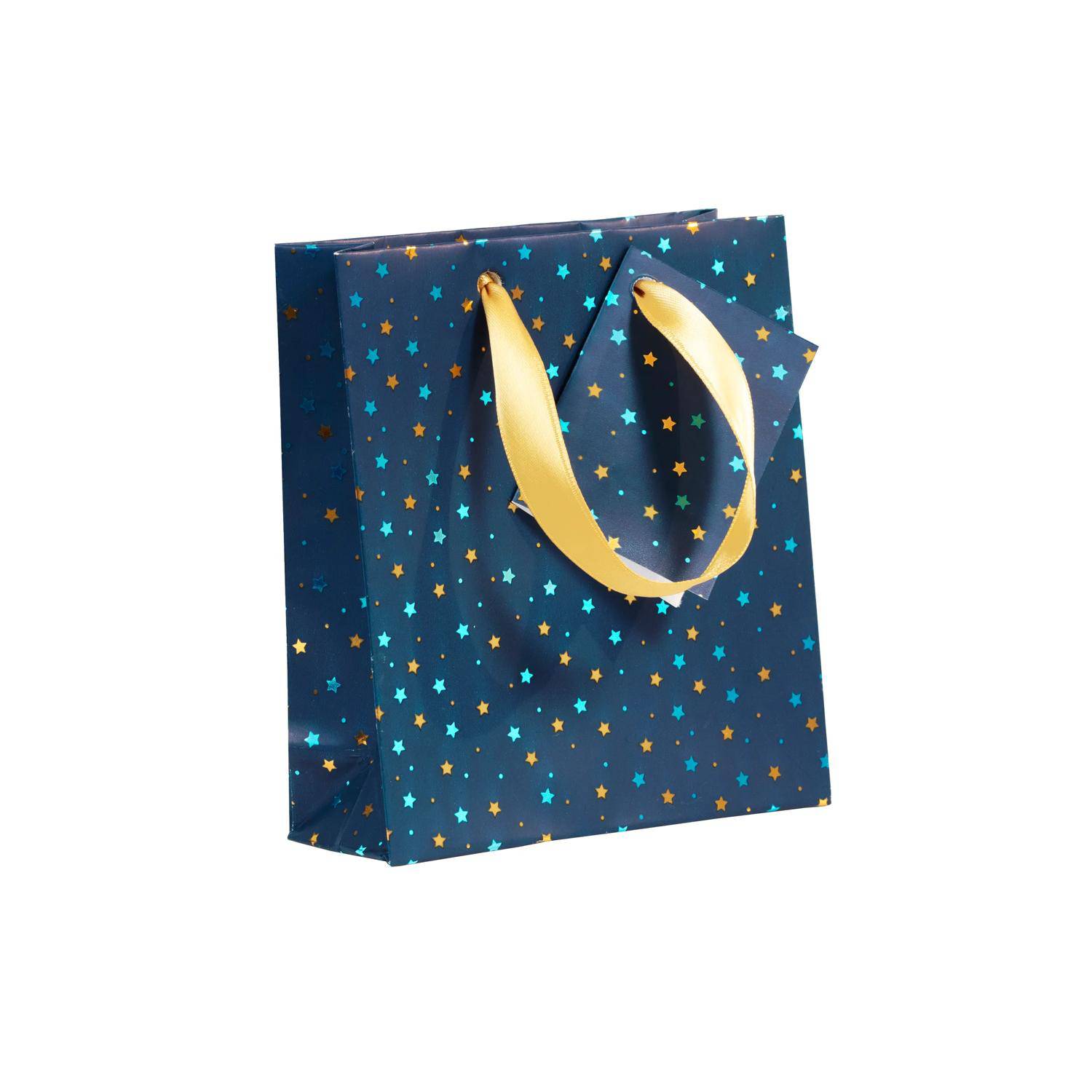 Clairefontaine 5x Geschenktasche S 12x4,5x13,5cm gestreift Blau 212865C