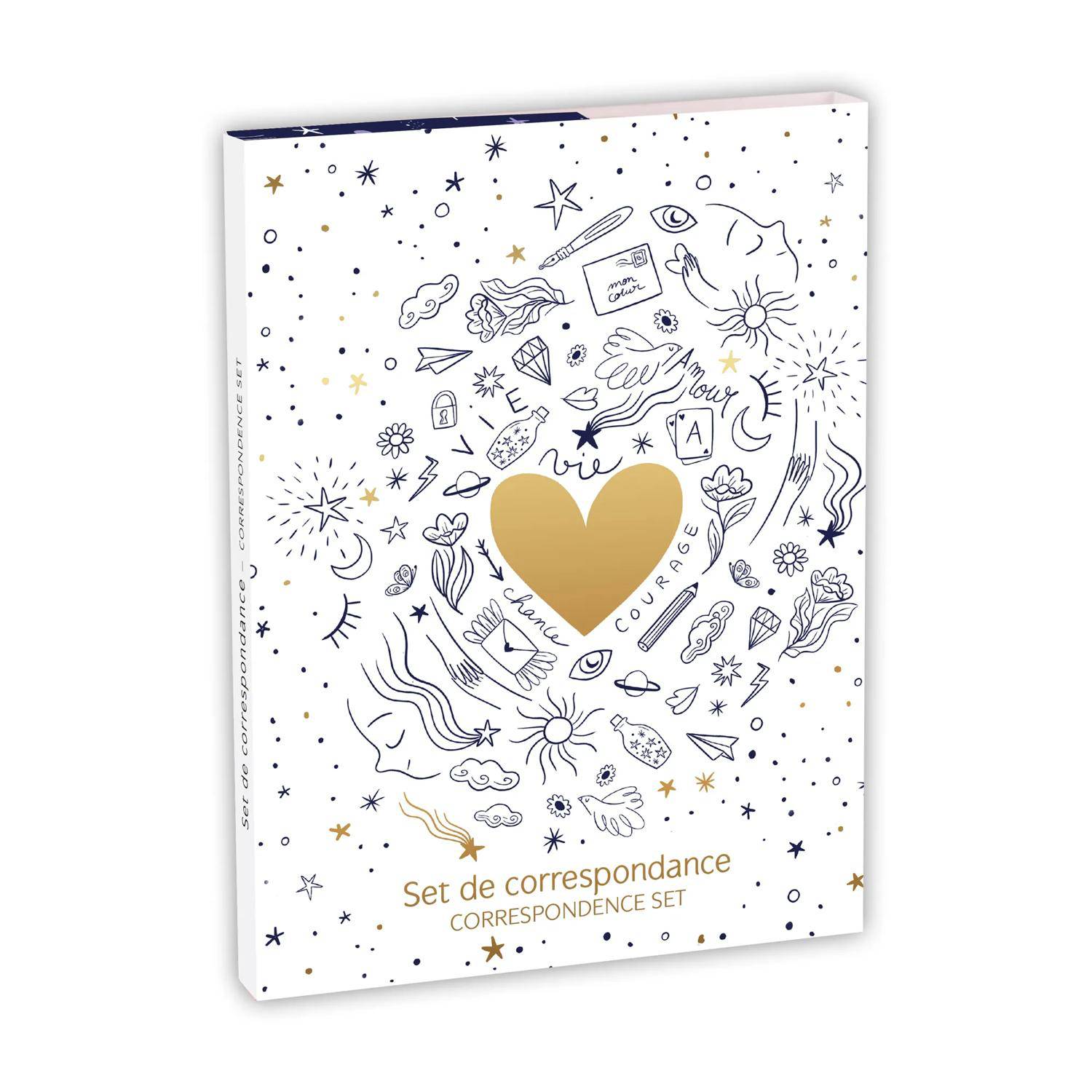 Clairefontaine 5x Korrespondenzset Adolie naturweiß 116299C